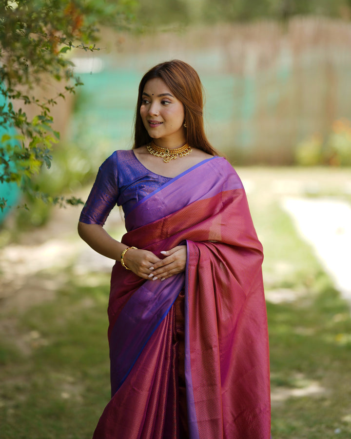 Royal Blue Kubera Pattu Kanjivaram Silk Saree
