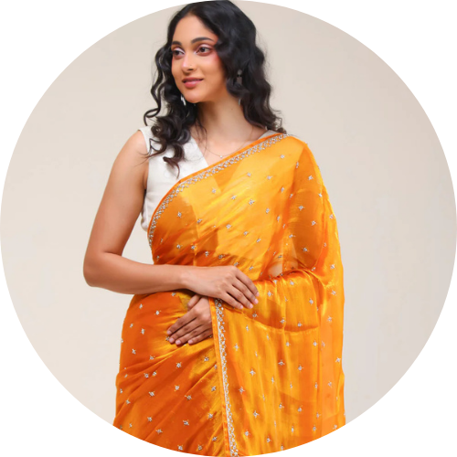 Orange Sarees
