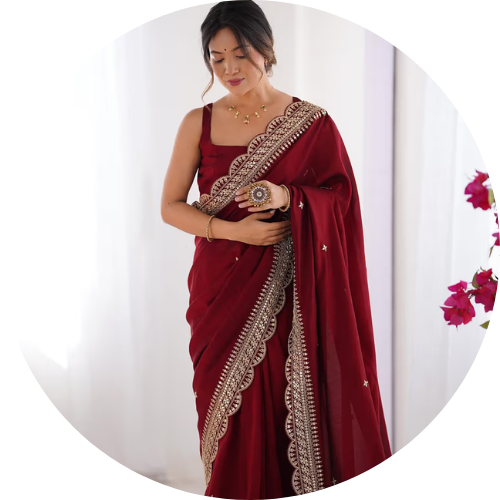 Maroon Sarees
