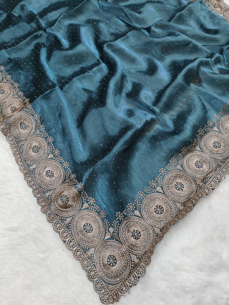 Beautiful Burberry Jimmy Choo silk saree