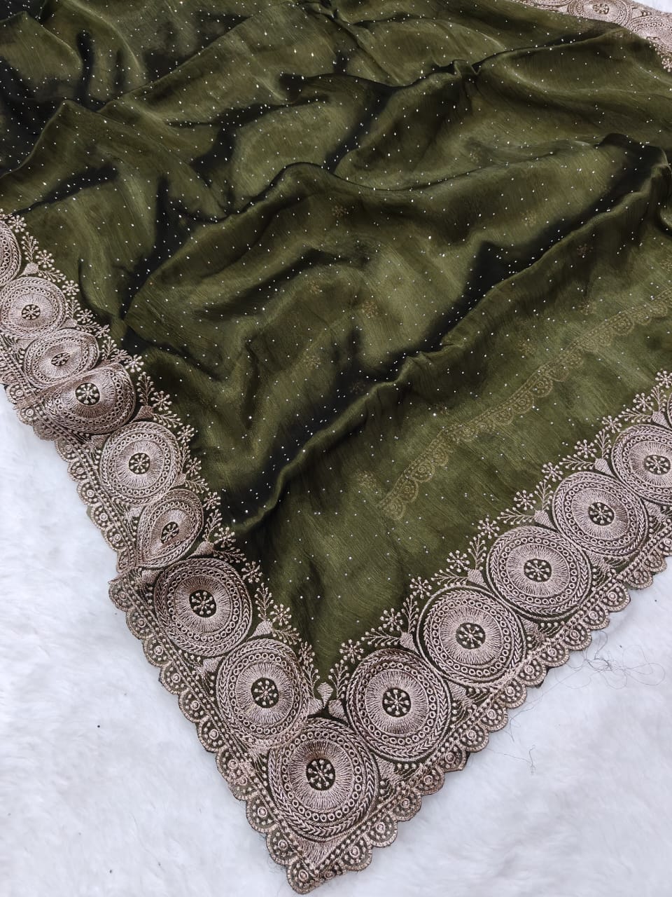 Beautiful Burberry Jimmy Choo silk saree