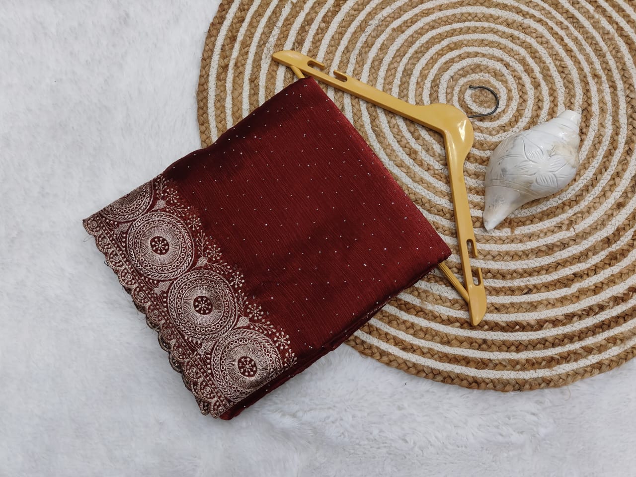 Beautiful Burberry Jimmy Choo silk saree