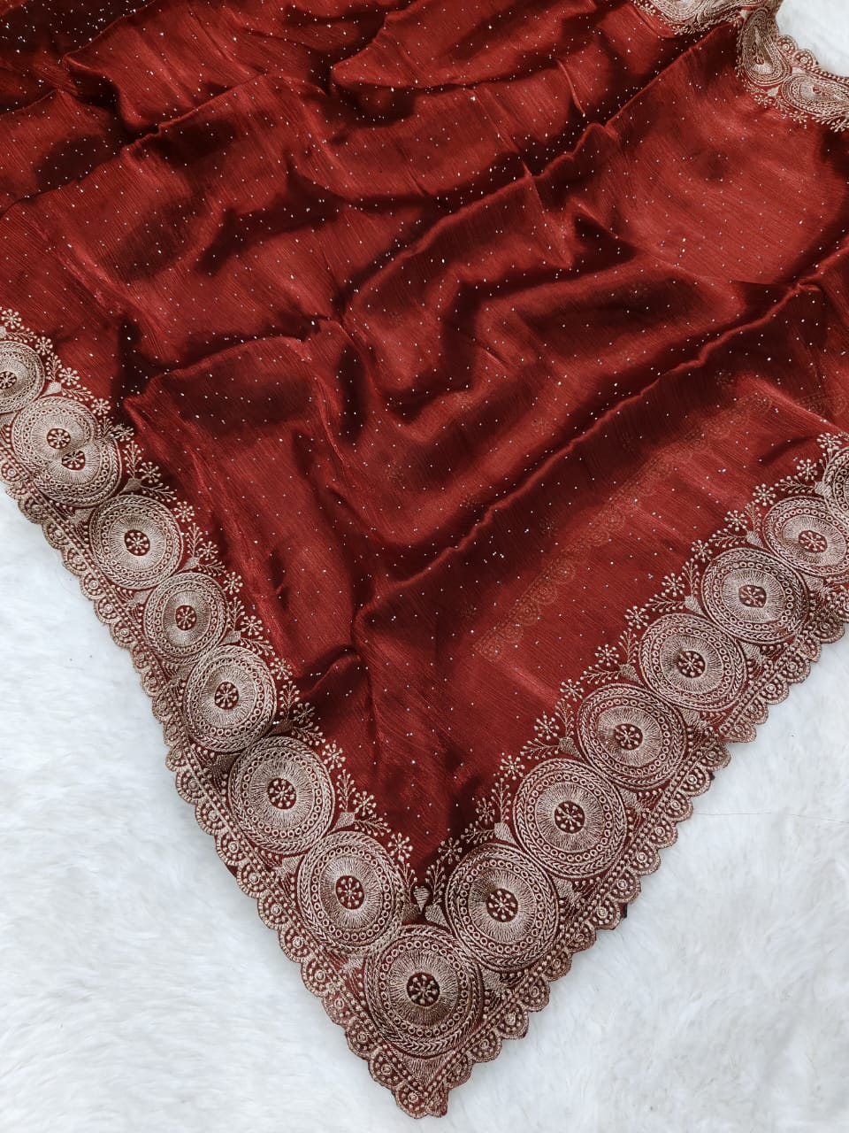 Beautiful Burberry Jimmy Choo silk saree