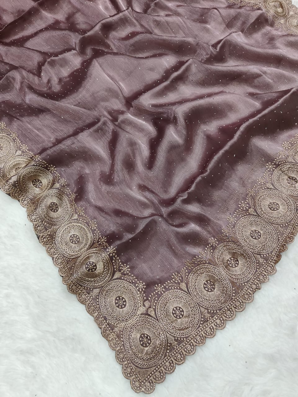 Beautiful Burberry Jimmy Choo silk saree