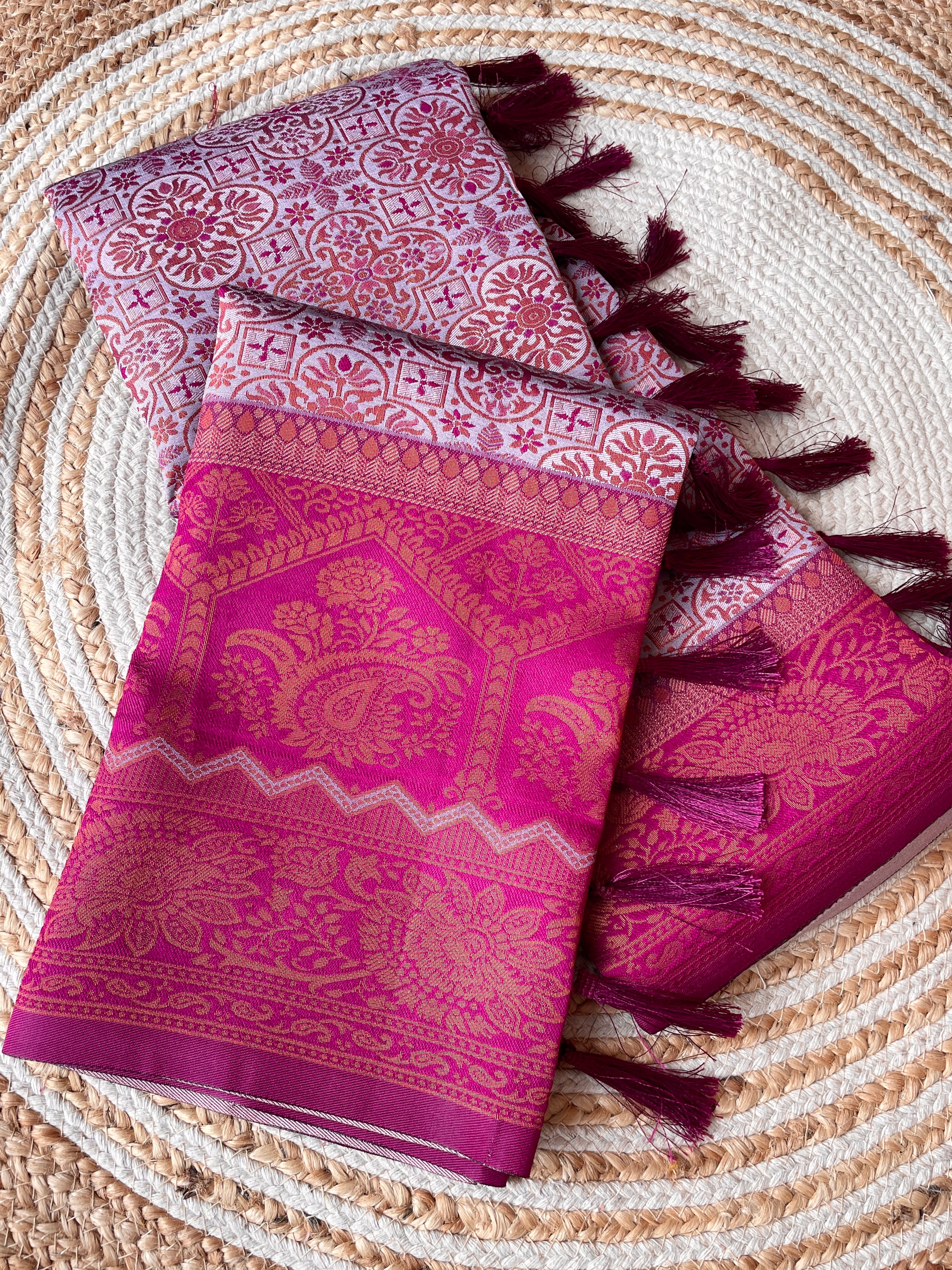 Blossom Designer Tassels Premium Banarsi Silk Saree