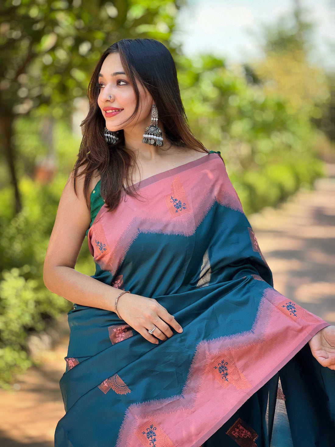 Chathams Blue Pure Kanjivaram Full Zari Silk Saree