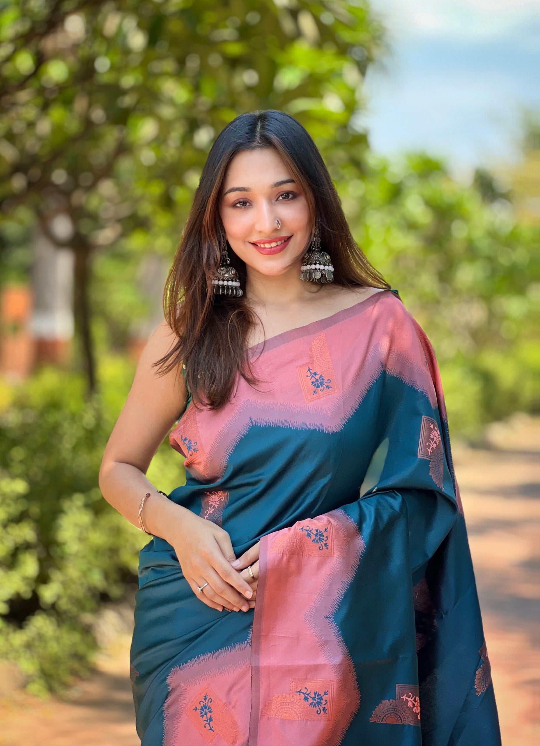 Chathams Blue Pure Kanjivaram Full Zari Silk Saree