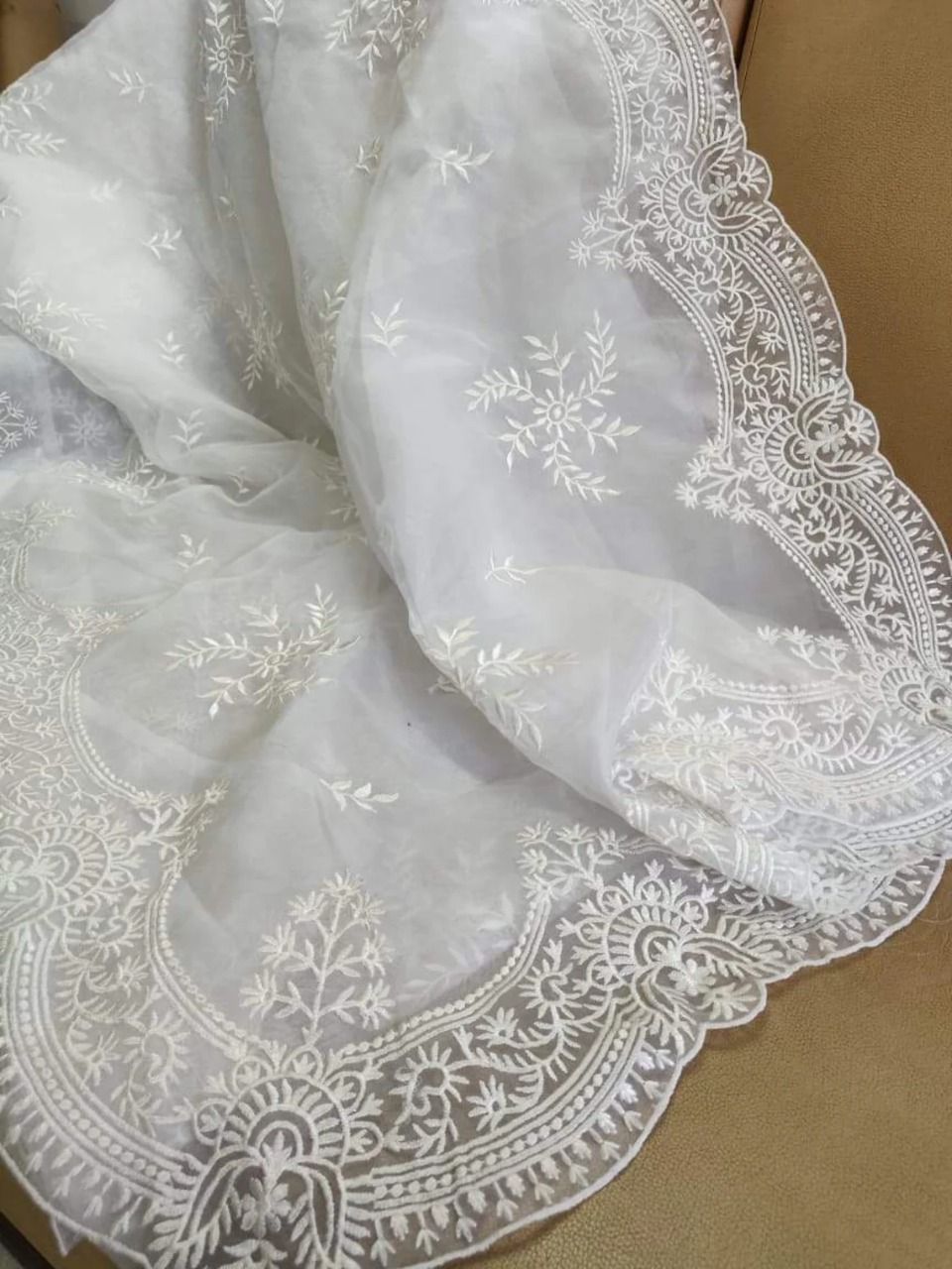 ChicCholi Hand Emrodiery Organza Saree