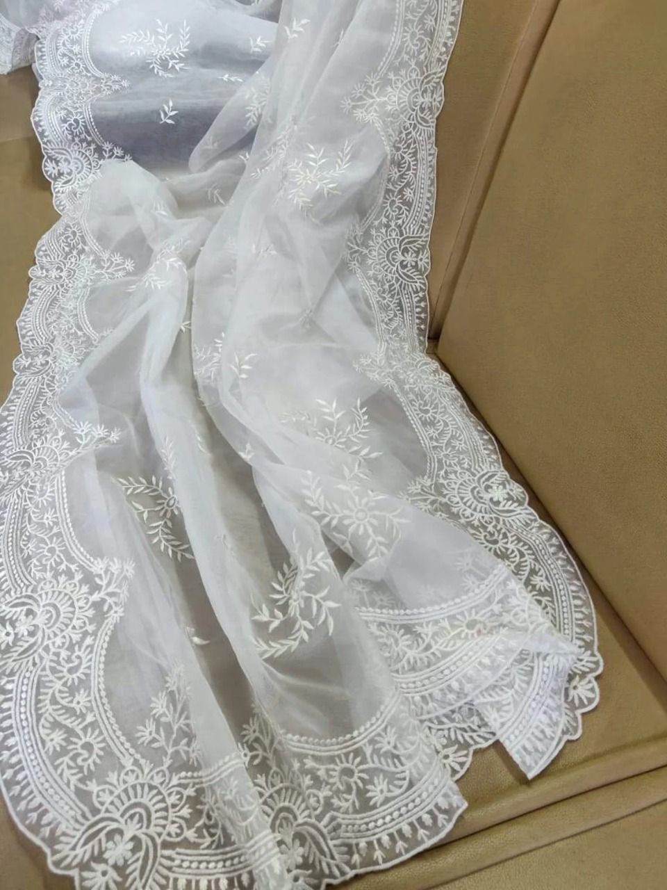 ChicCholi Hand Emrodiery Organza Saree