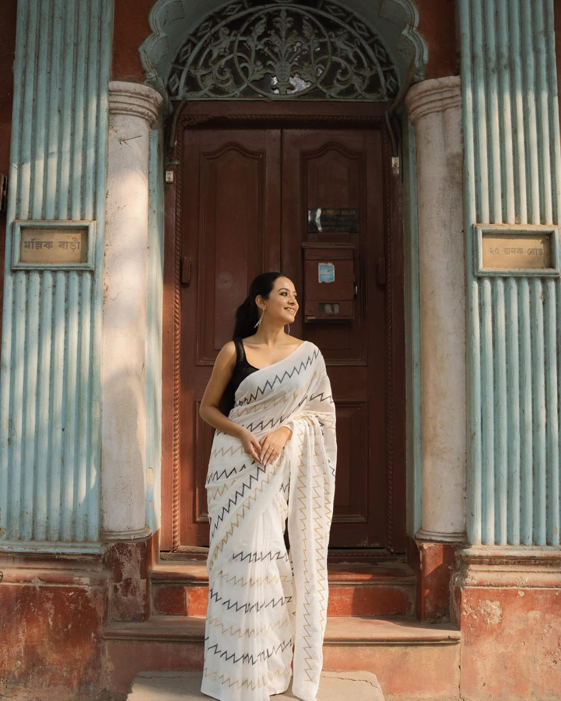 Faux Georgette Daily Wear Thread Work Saree