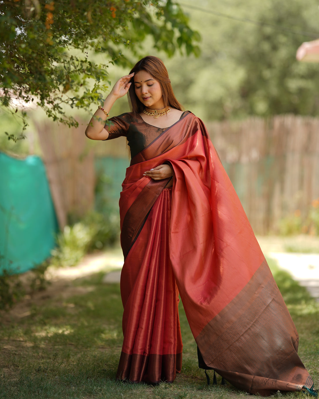 Gajari Kubera Pattu Kanjivaram Silk Saree