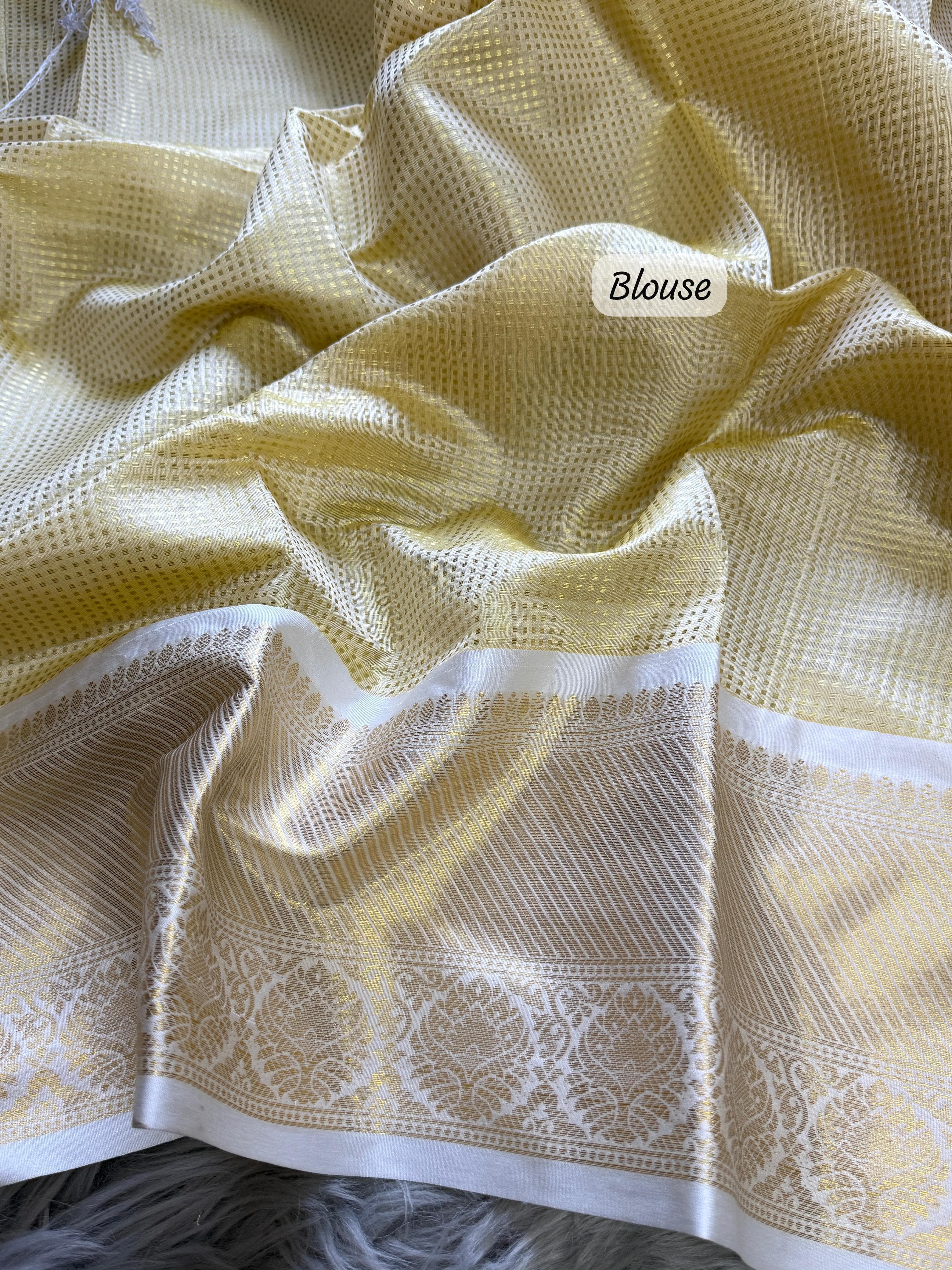 Golden Grace Banarsi Silk Saree