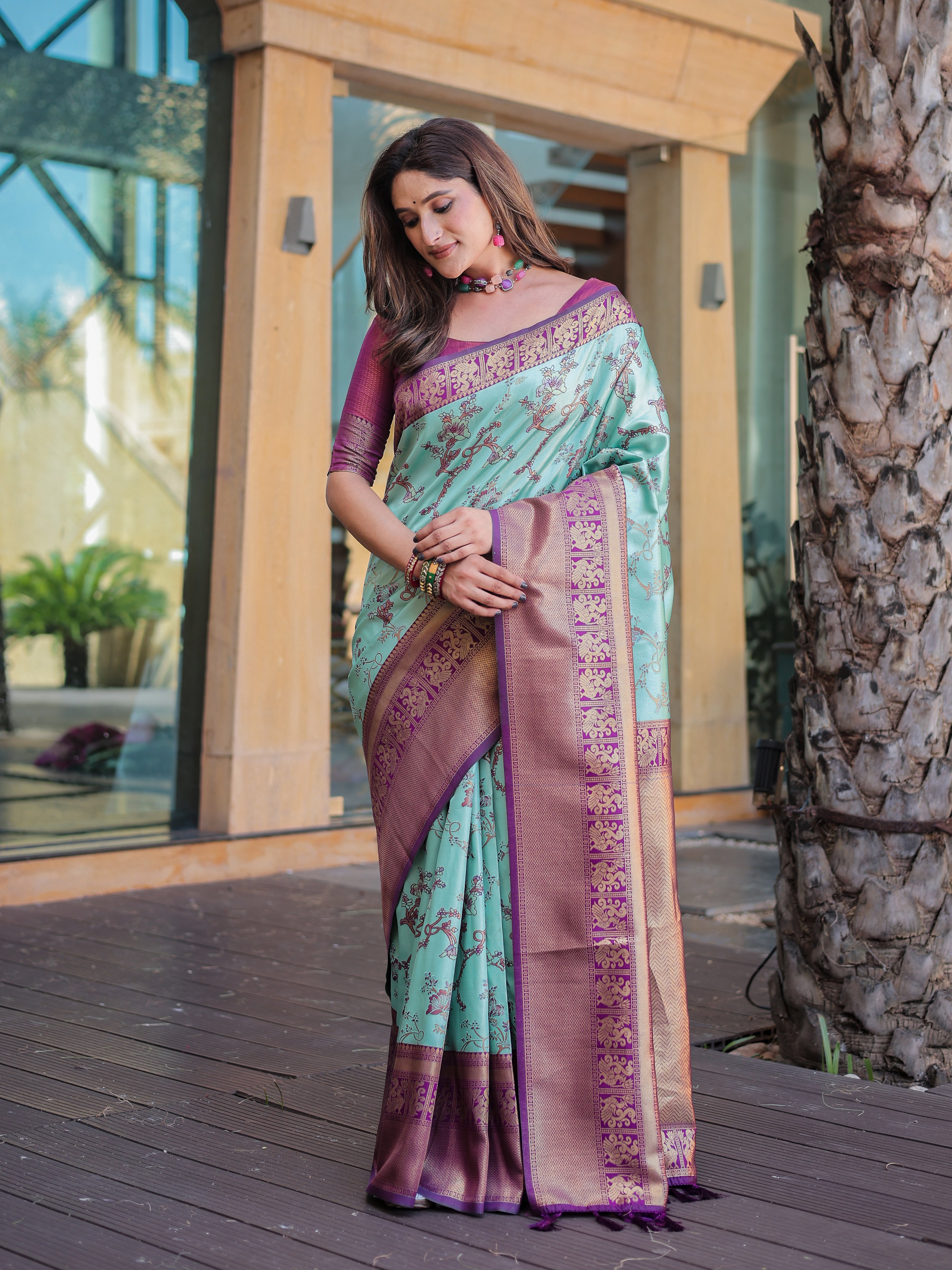 Half Baked Dharmavaram Silk Rich Pallu Pure Zari Saree