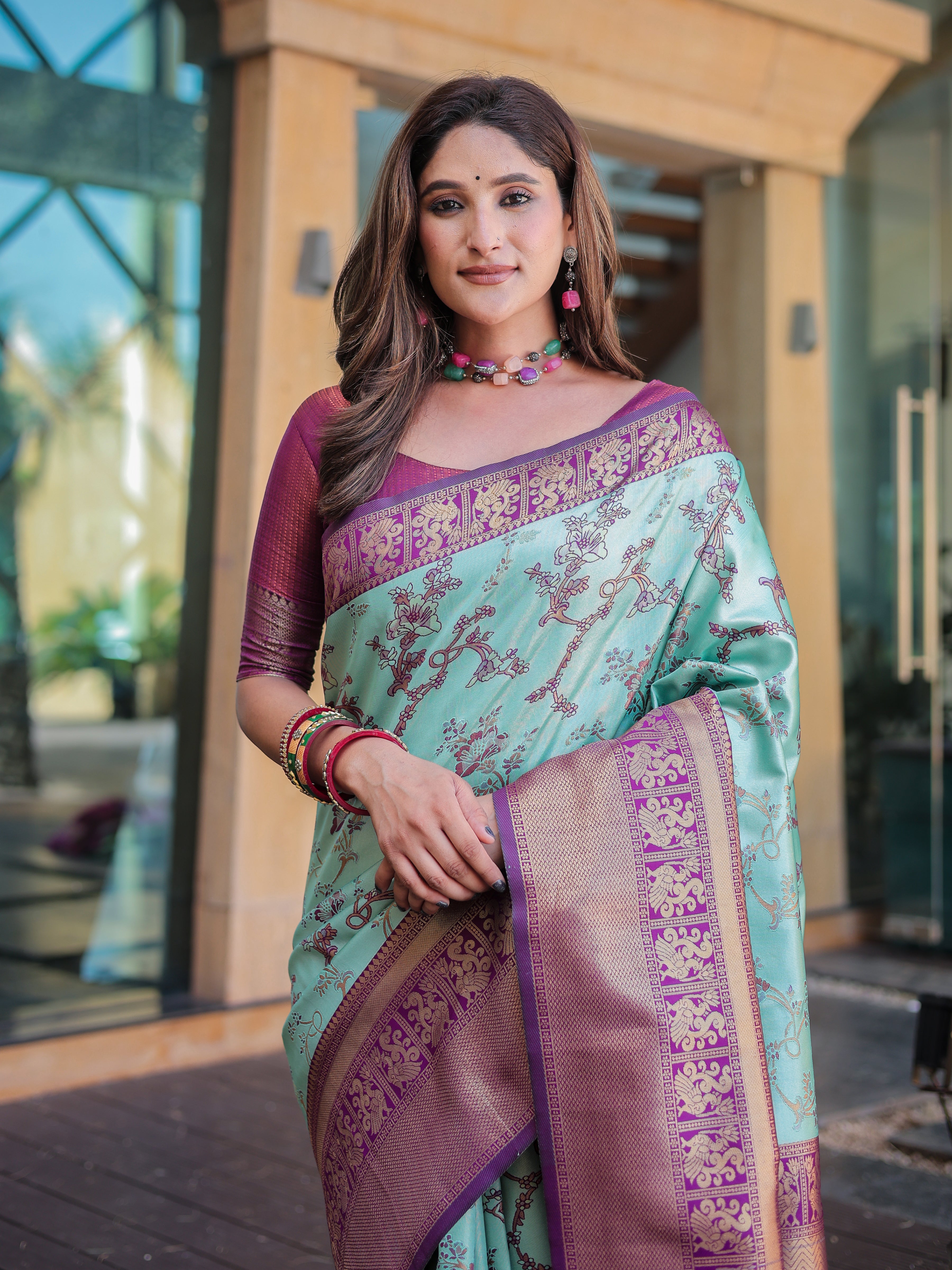 Half Baked Dharmavaram Silk Rich Pallu Pure Zari Saree