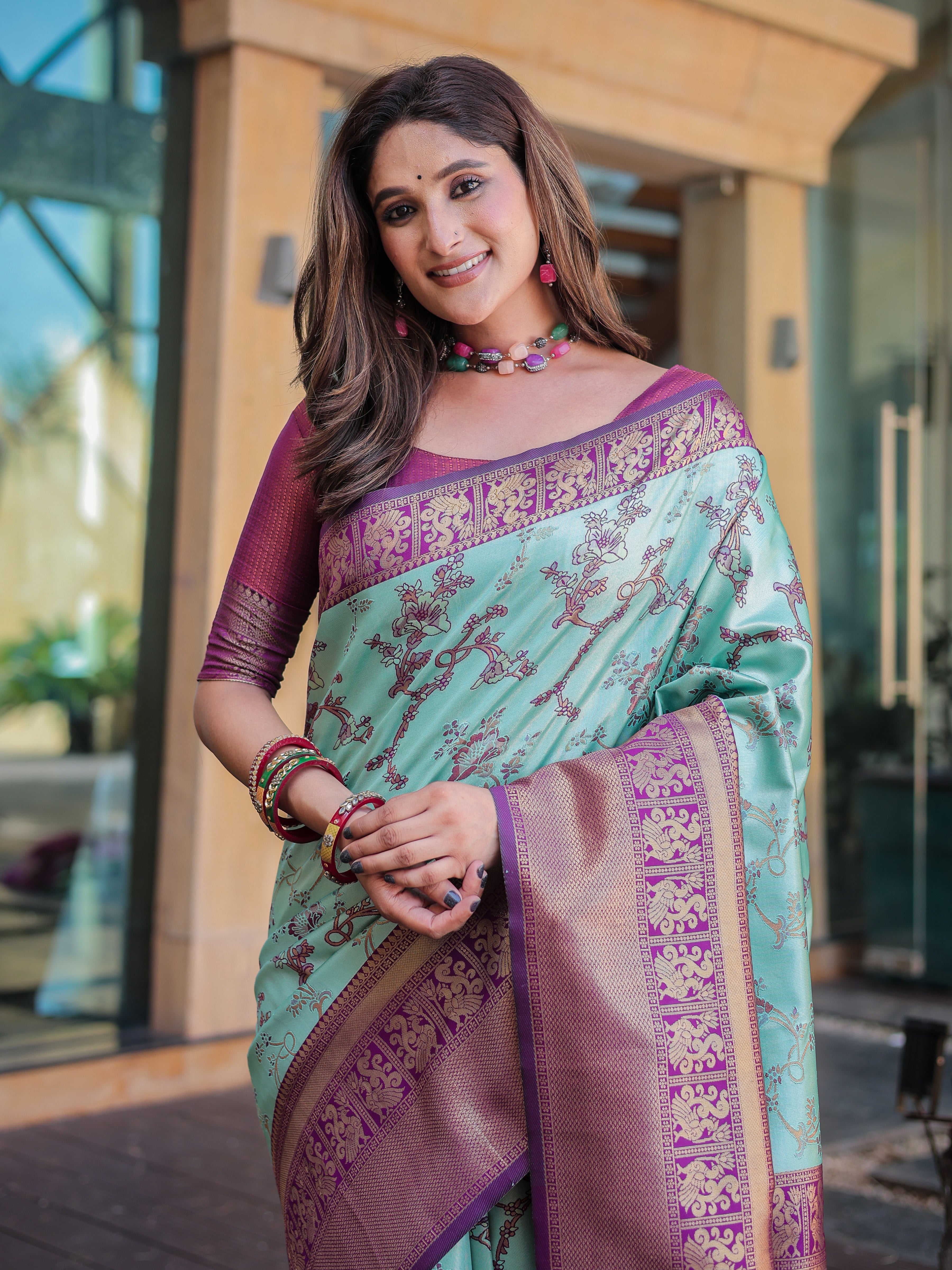 Half Baked Dharmavaram Silk Rich Pallu Pure Zari Saree