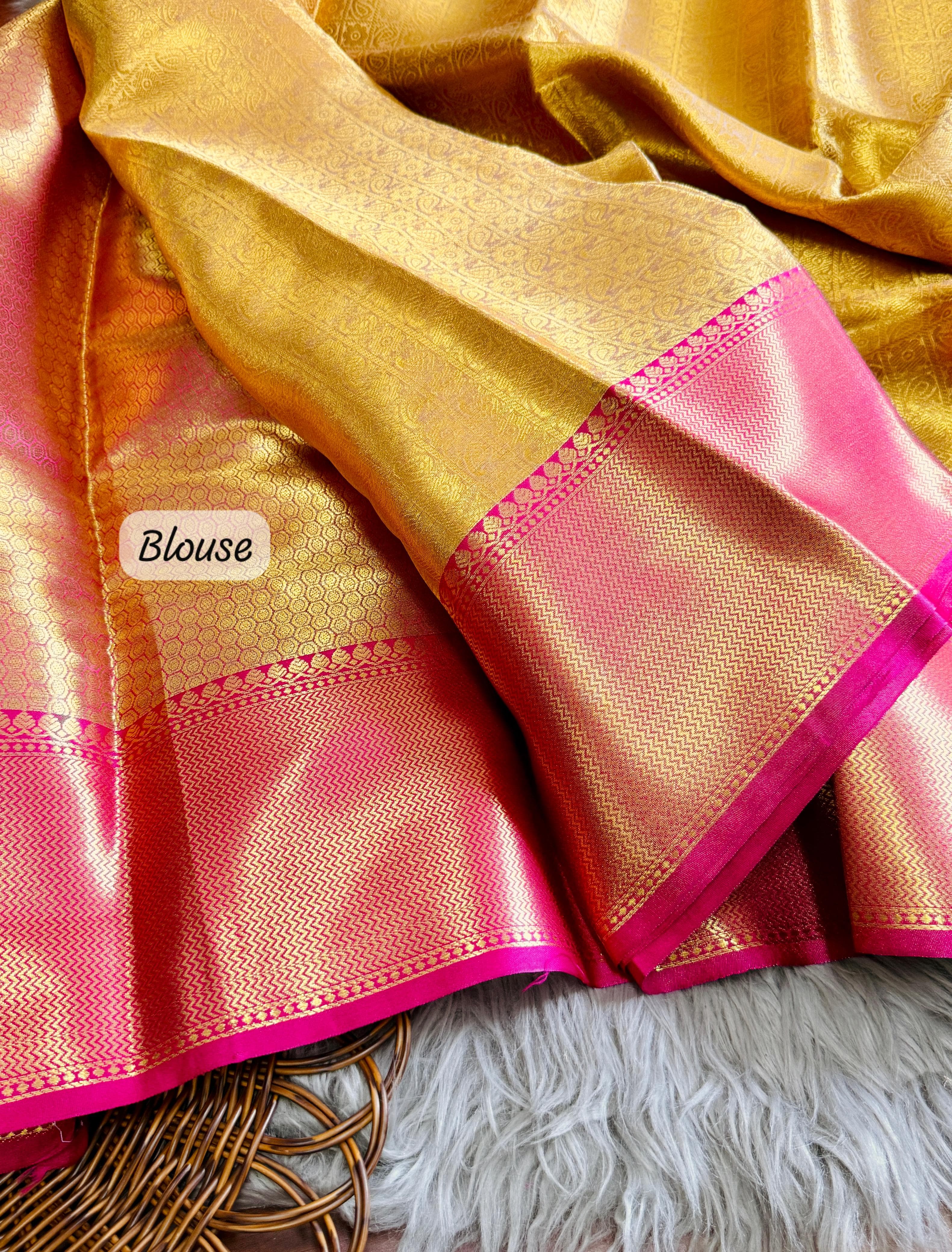 Luxor Gold Rani Mukherji Inspired Premium Tissue Silk Saree