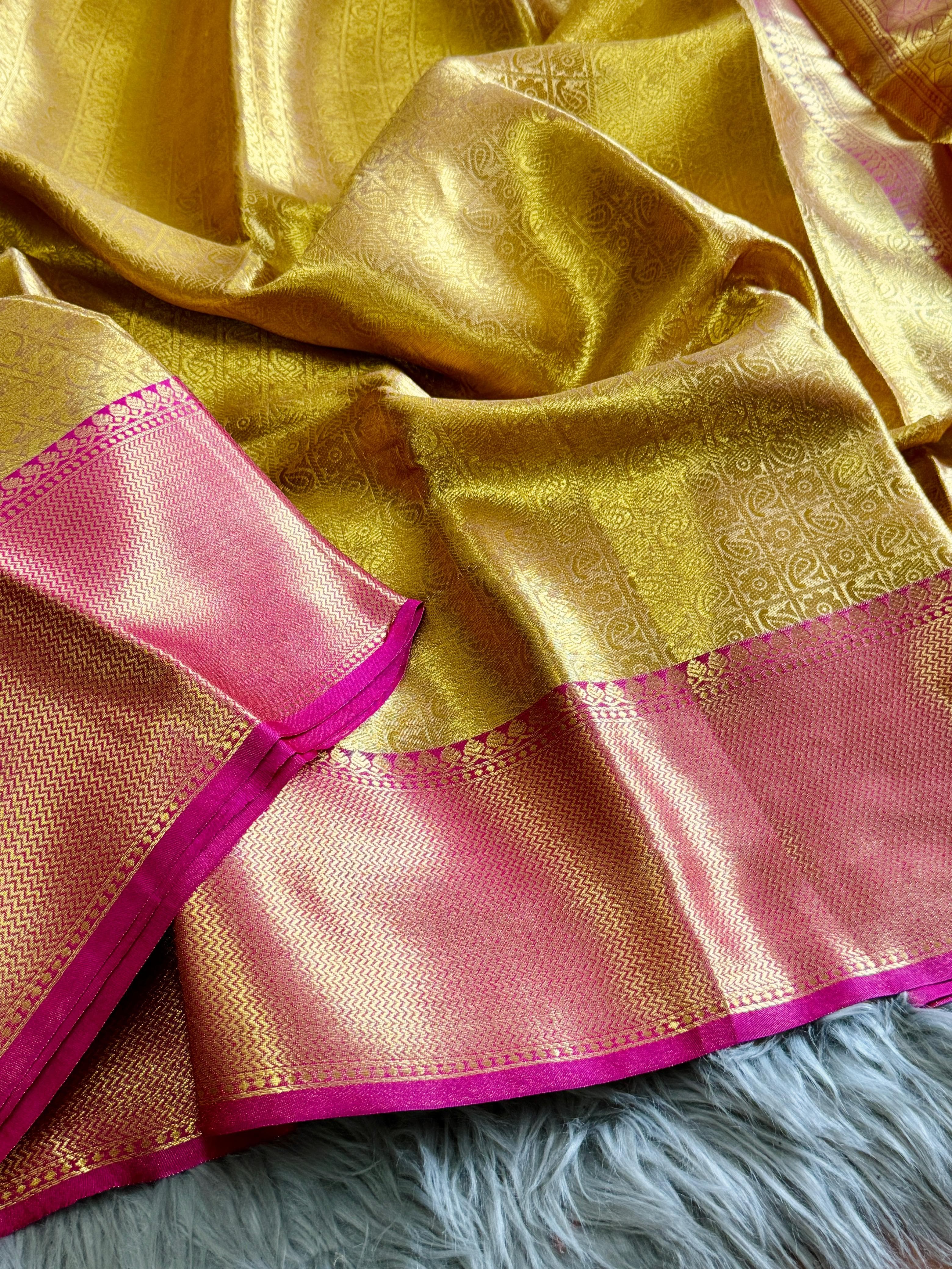 Luxor Gold Rani Mukherji Inspired Premium Tissue Silk Saree