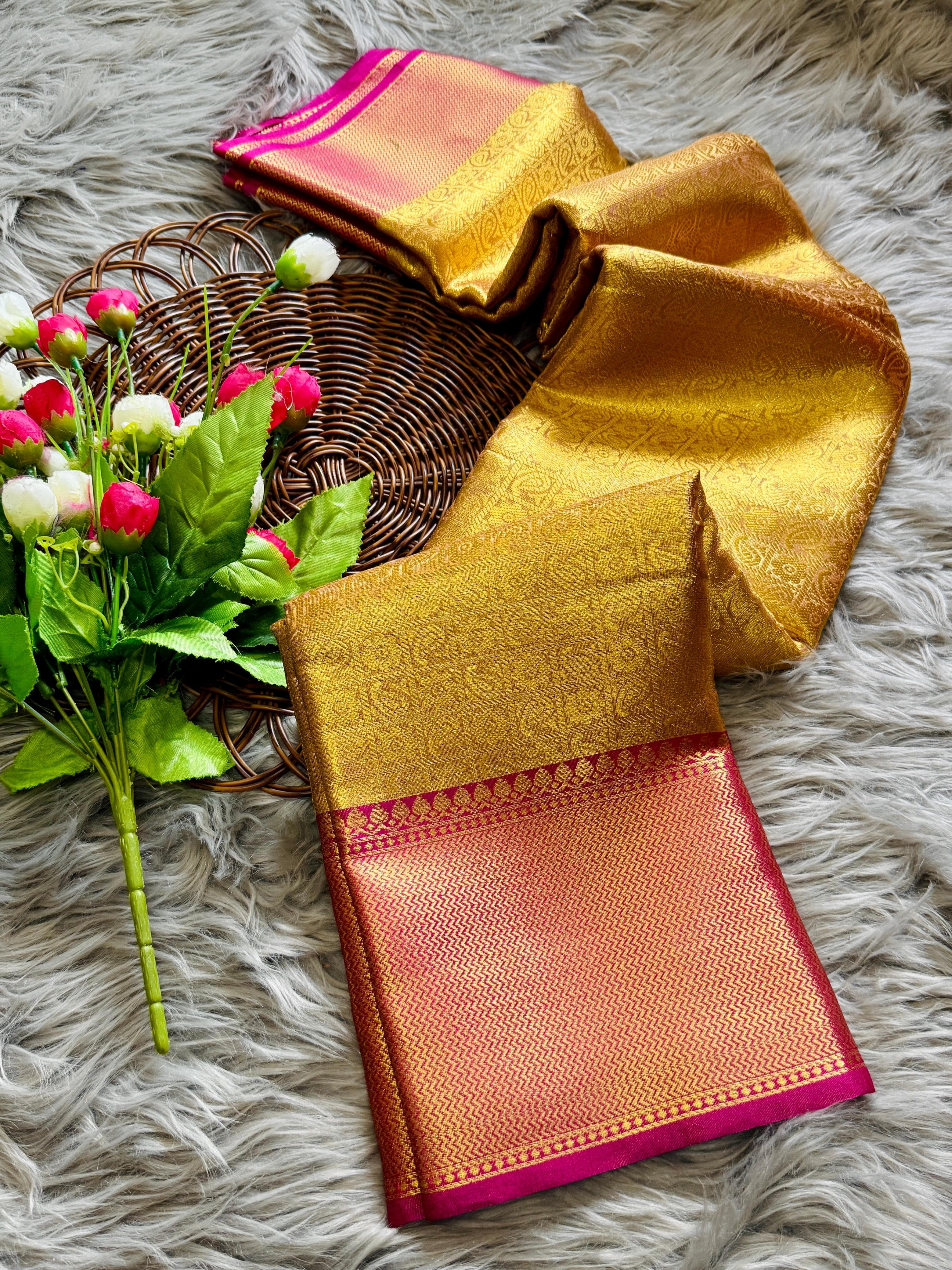 Luxor Gold Rani Mukherji Inspired Premium Tissue Silk Saree