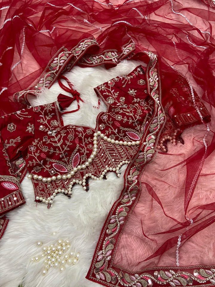 Premium Net Embellished With Beautiful Embroidery Heavy Hand Diamond Work Saree