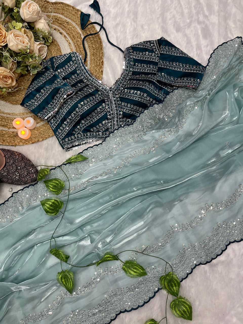 Pure Zimmy Choo Satin Saree