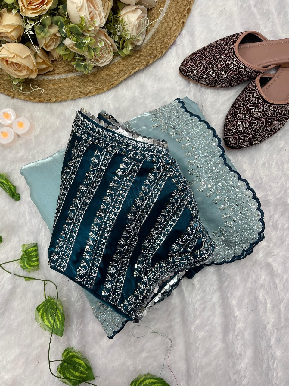 Pure Zimmy Choo Satin Saree