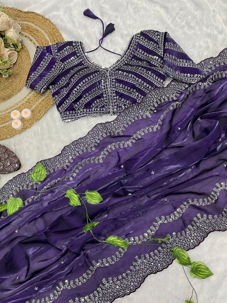 Pure Zimmy Choo Satin Saree