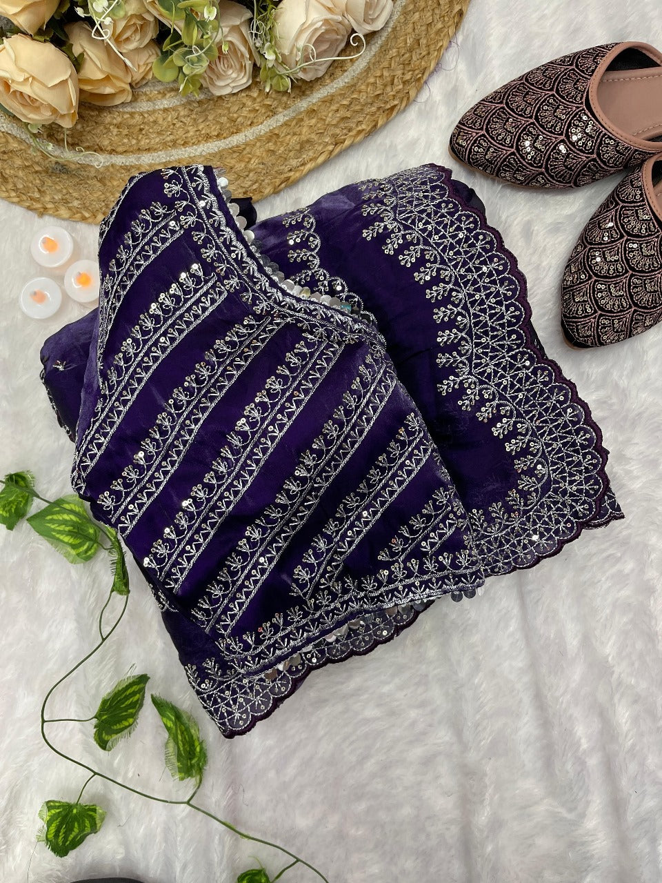 Pure Zimmy Choo Satin Saree