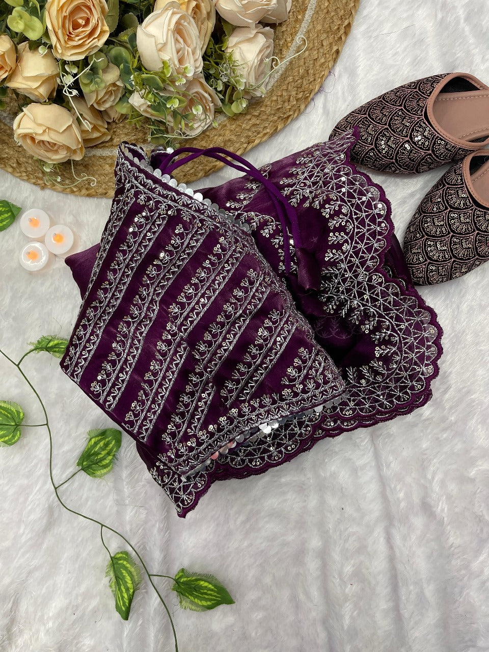 Pure Zimmy Choo Satin Saree