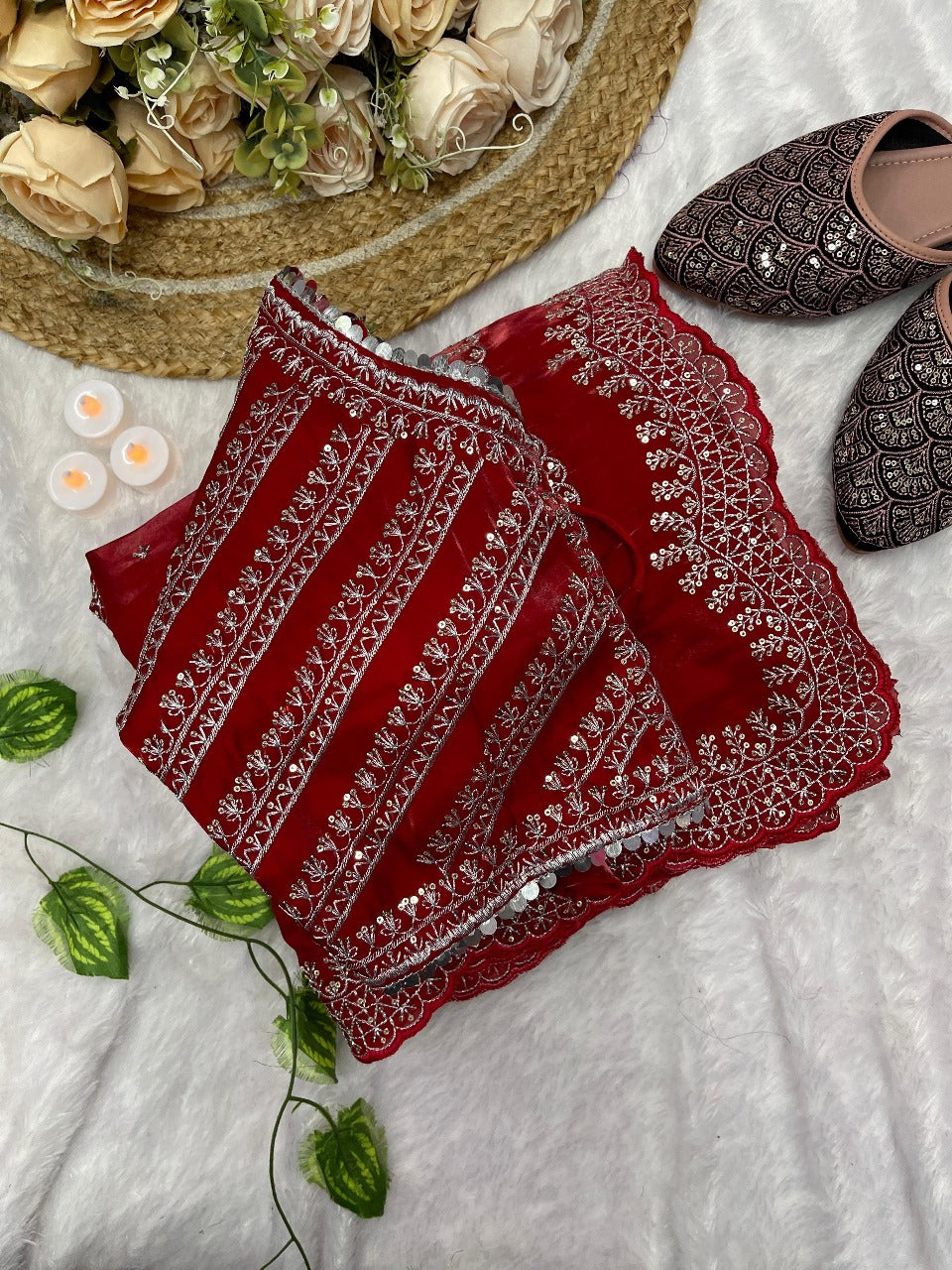 Pure Zimmy Choo Satin Saree