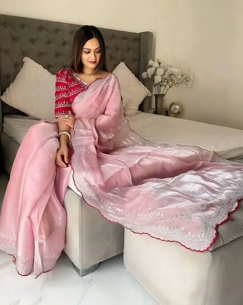 Pure Zimmy Choo Satin Saree