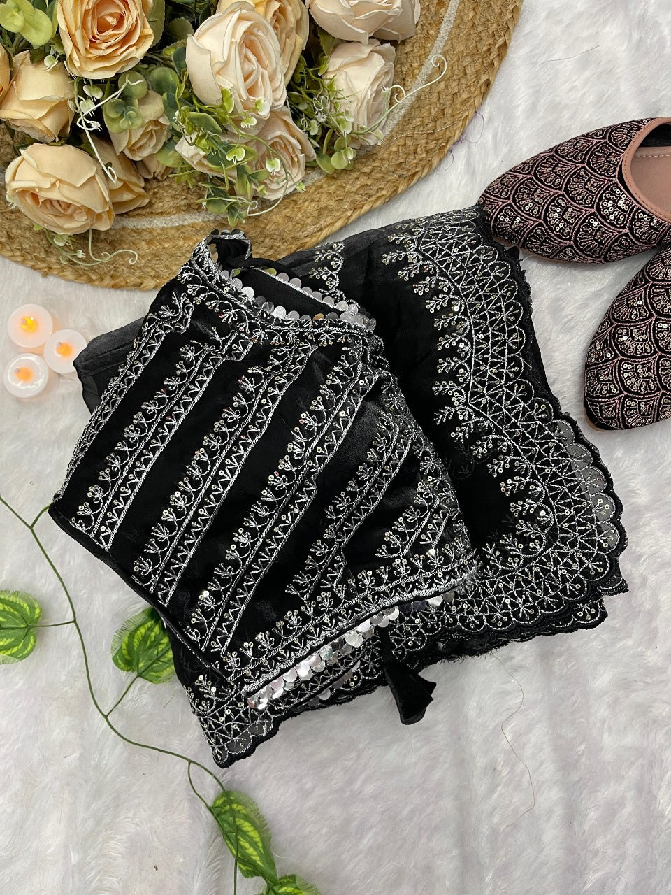 Pure Zimmy Choo Satin Saree