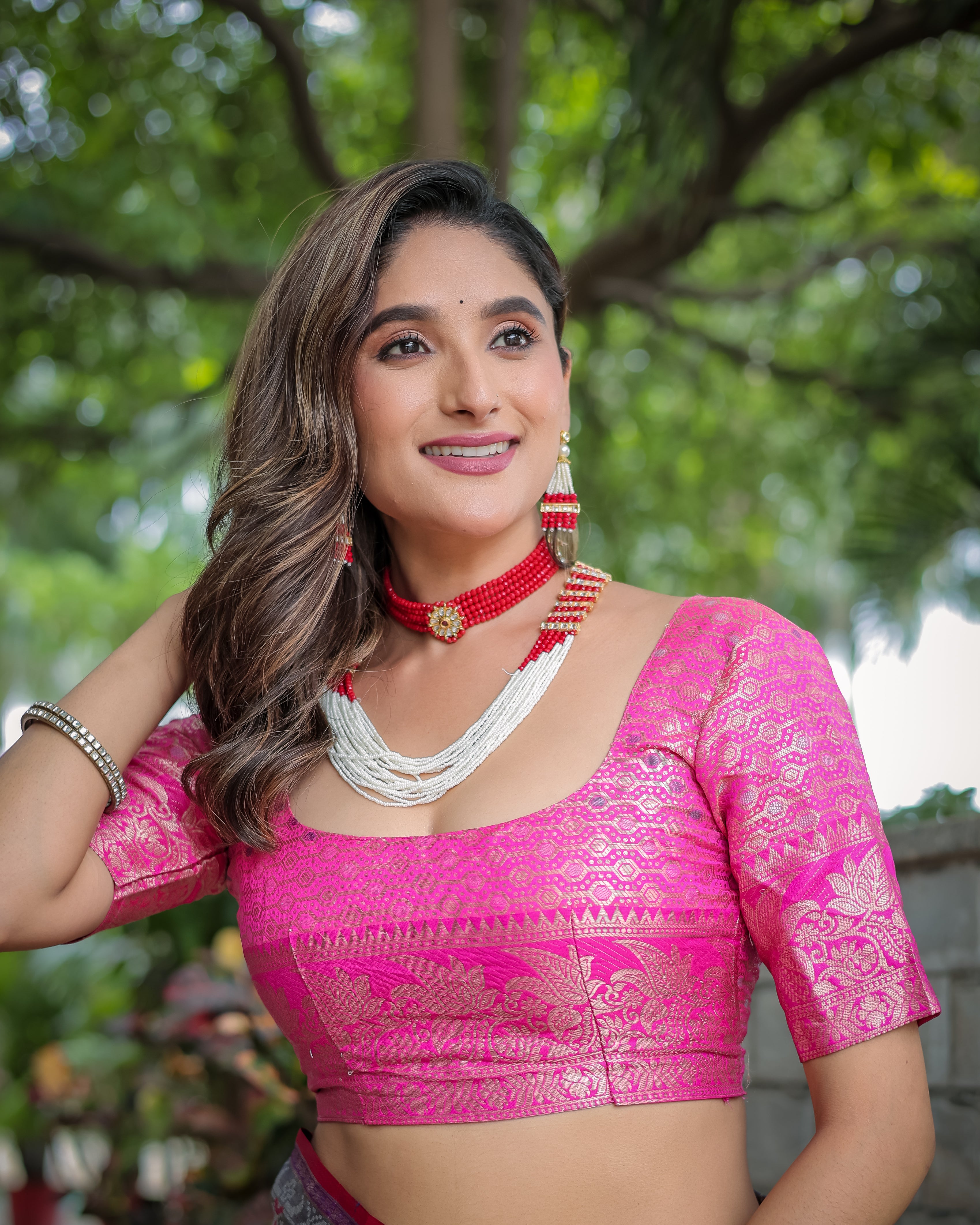 Rama Green Banarasi Patola Soft Silk Saree