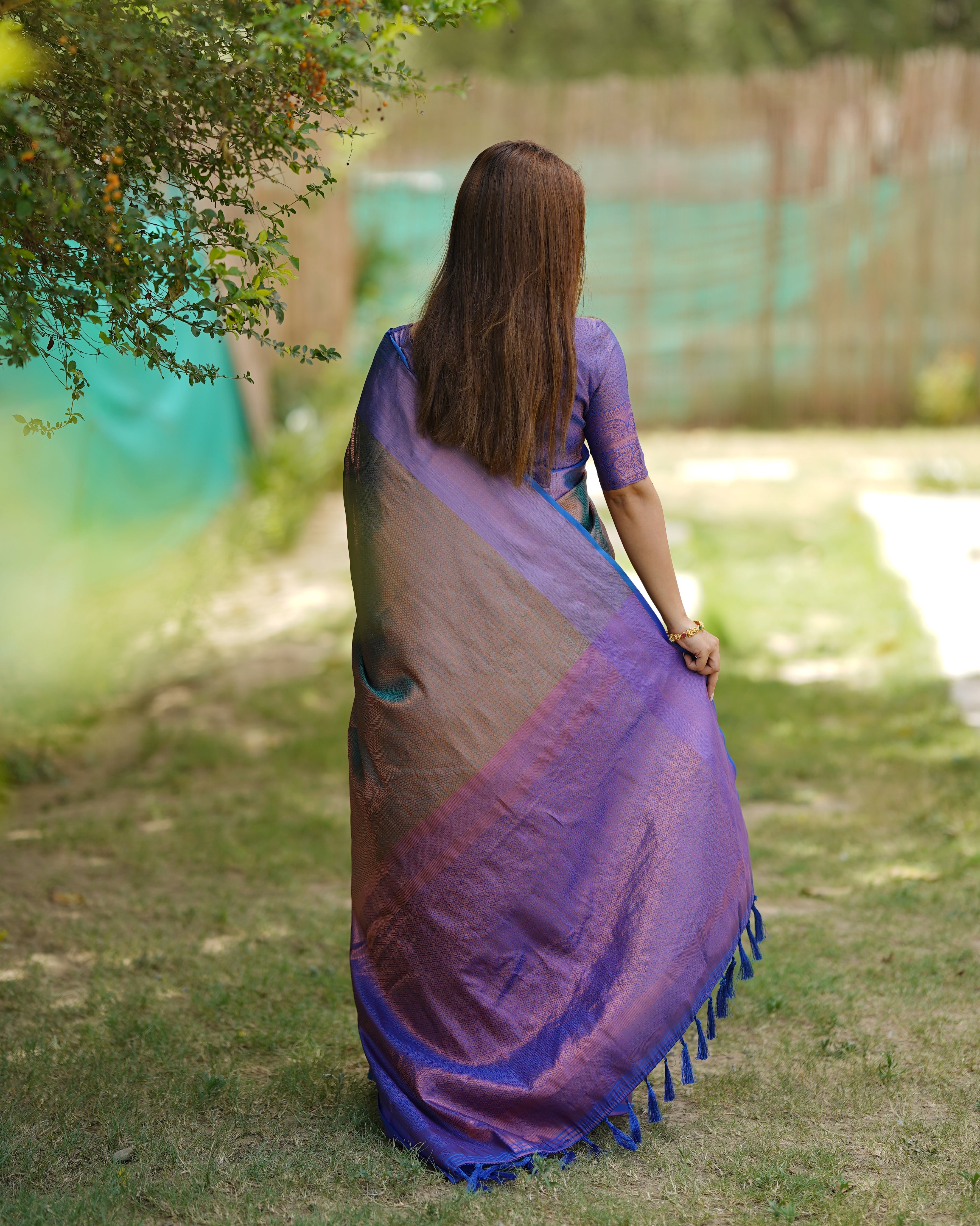 Rama Green Kubera Pattu Kanjivaram Silk Saree