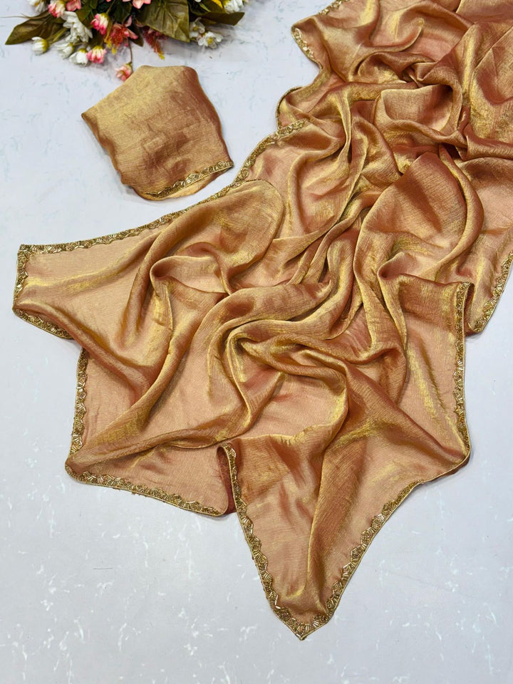 Rangoot Supper Hit Simari Shine Golden Saree