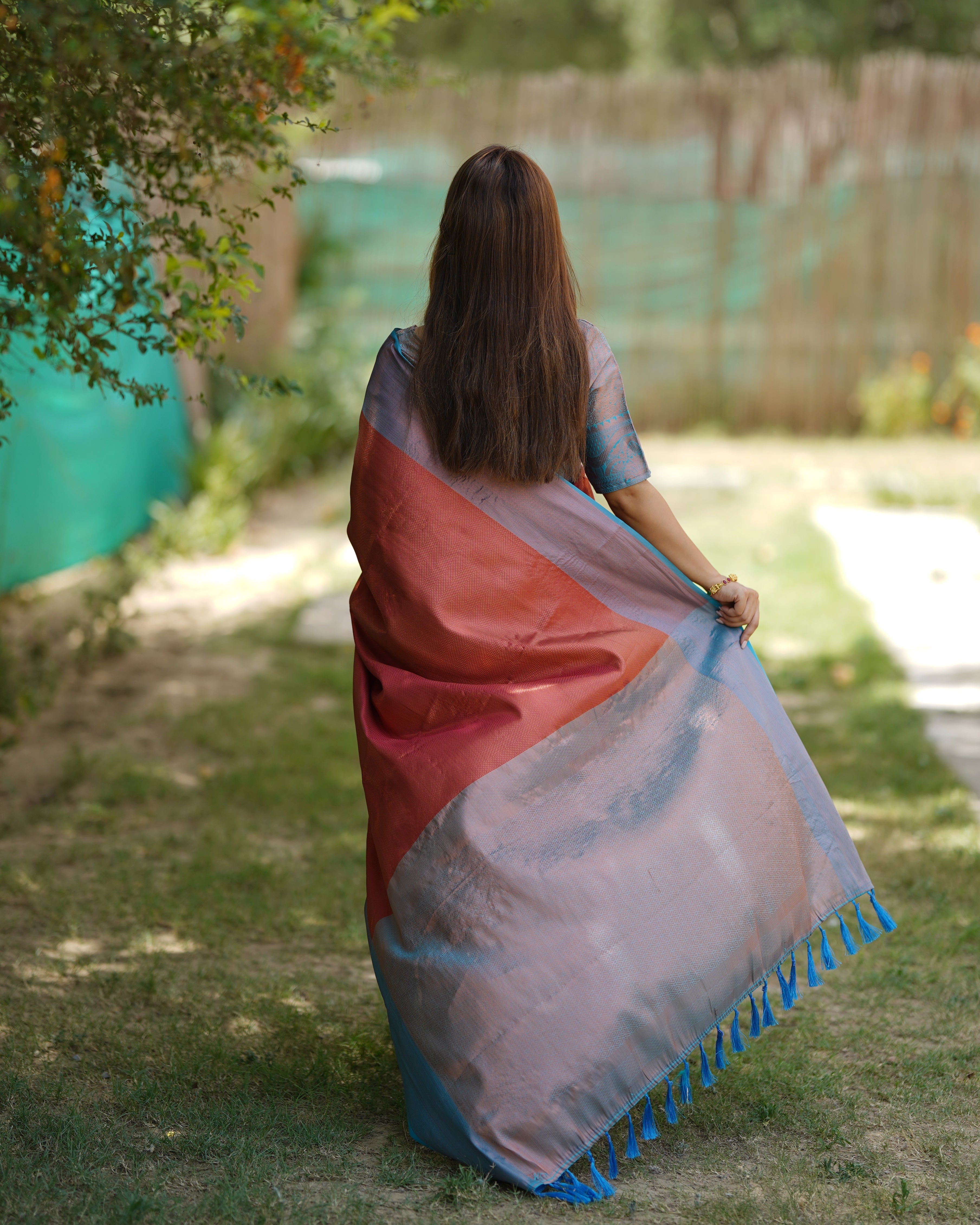 Red Kubera Pattu Kanjivaram Silk Saree