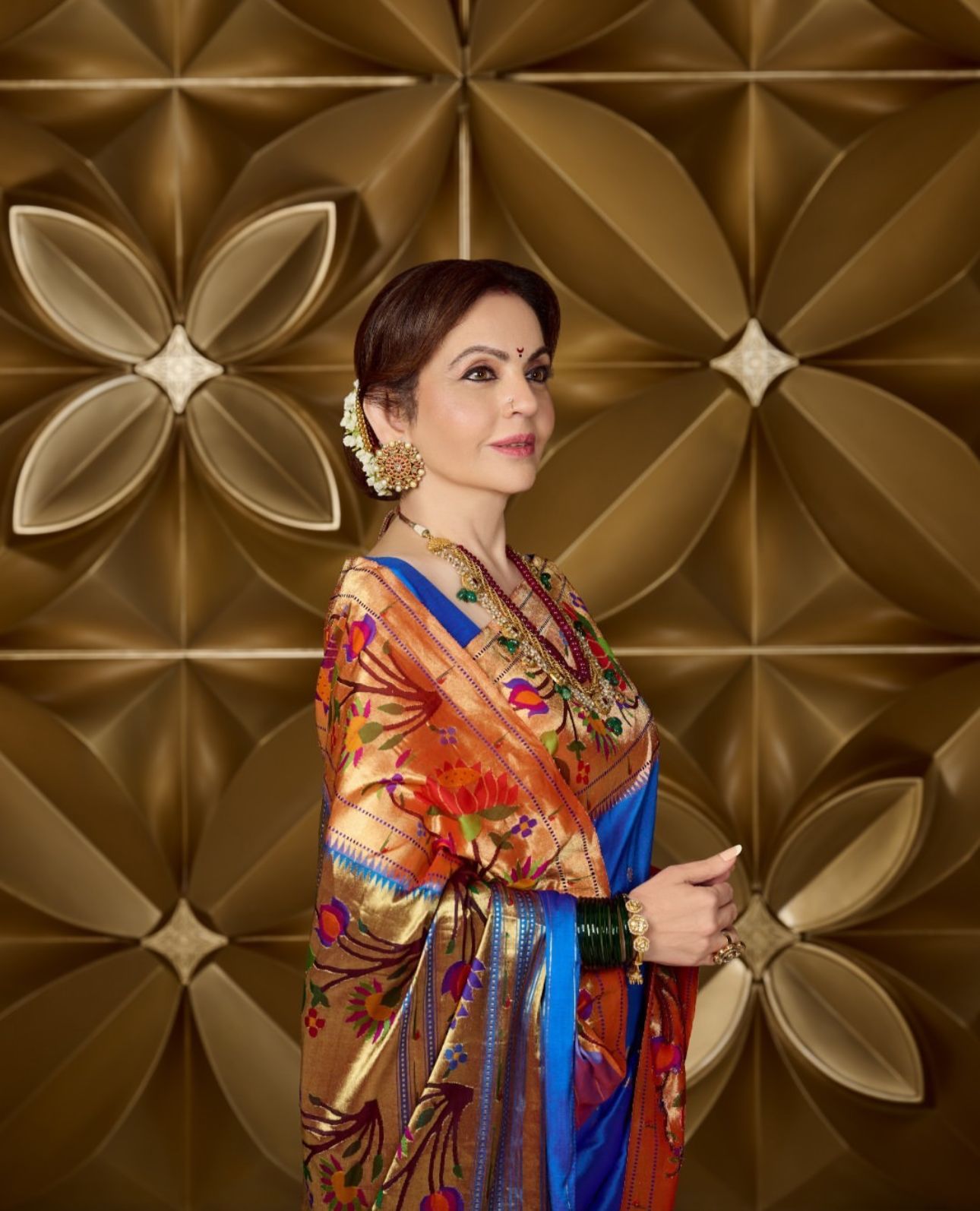 Royal Blue Woven Design Soft Silk Saree