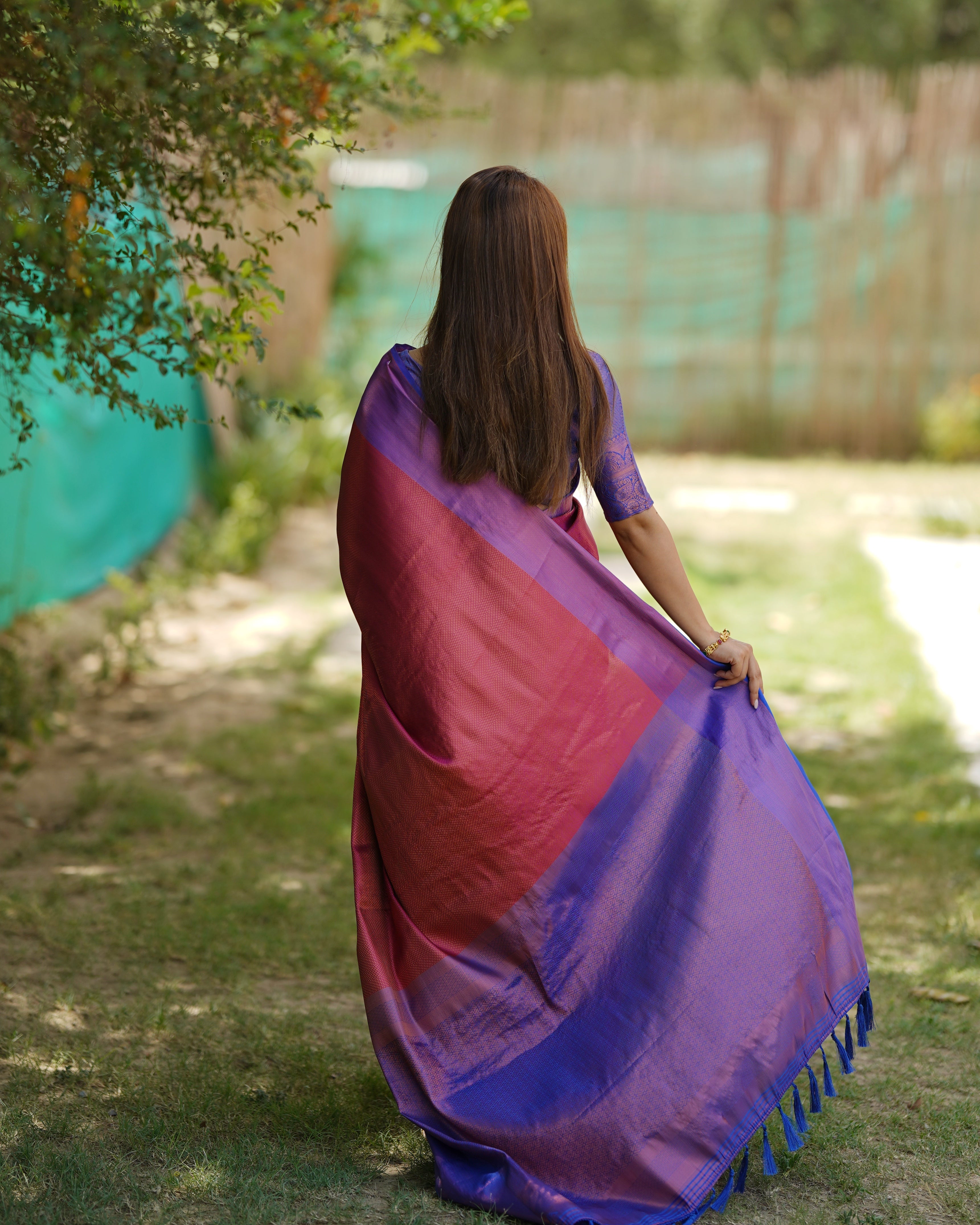 Royal Blue Kubera Pattu Kanjivaram Silk Saree