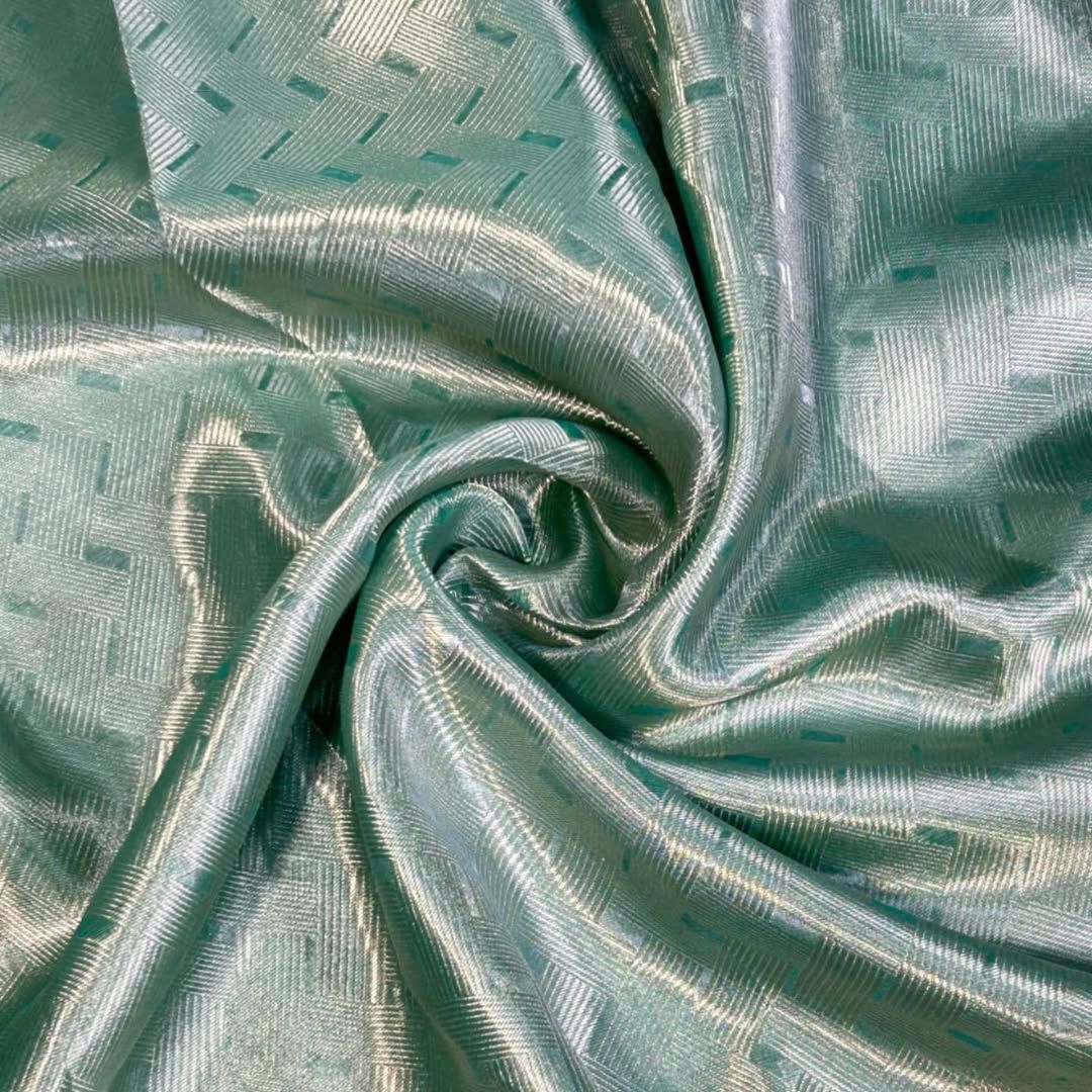 Seafoam Blue Banarasi Sift Tissue Banarasi Handloom Silk Saree