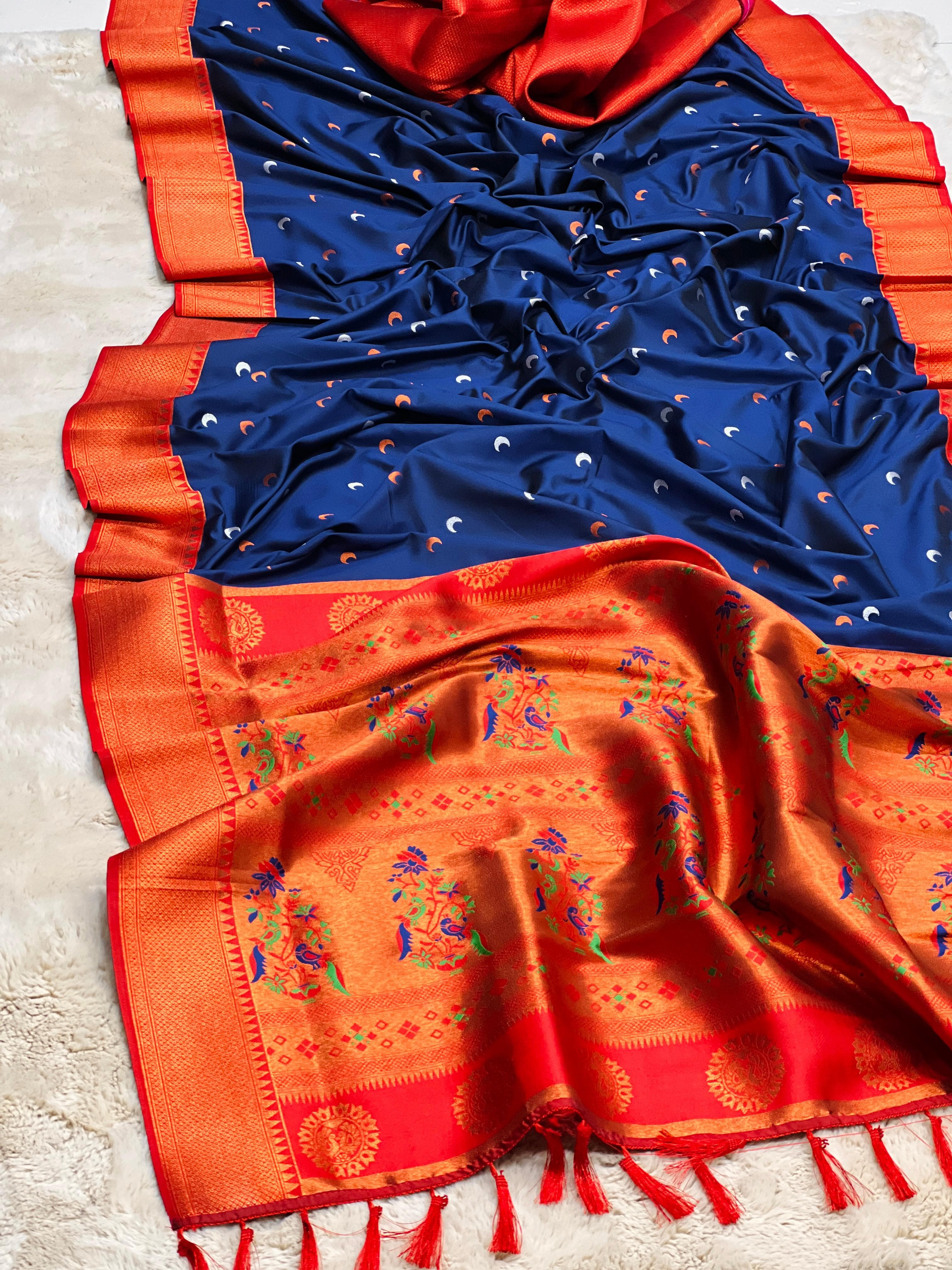 Soft Chandrakor Paithani Silk Saree