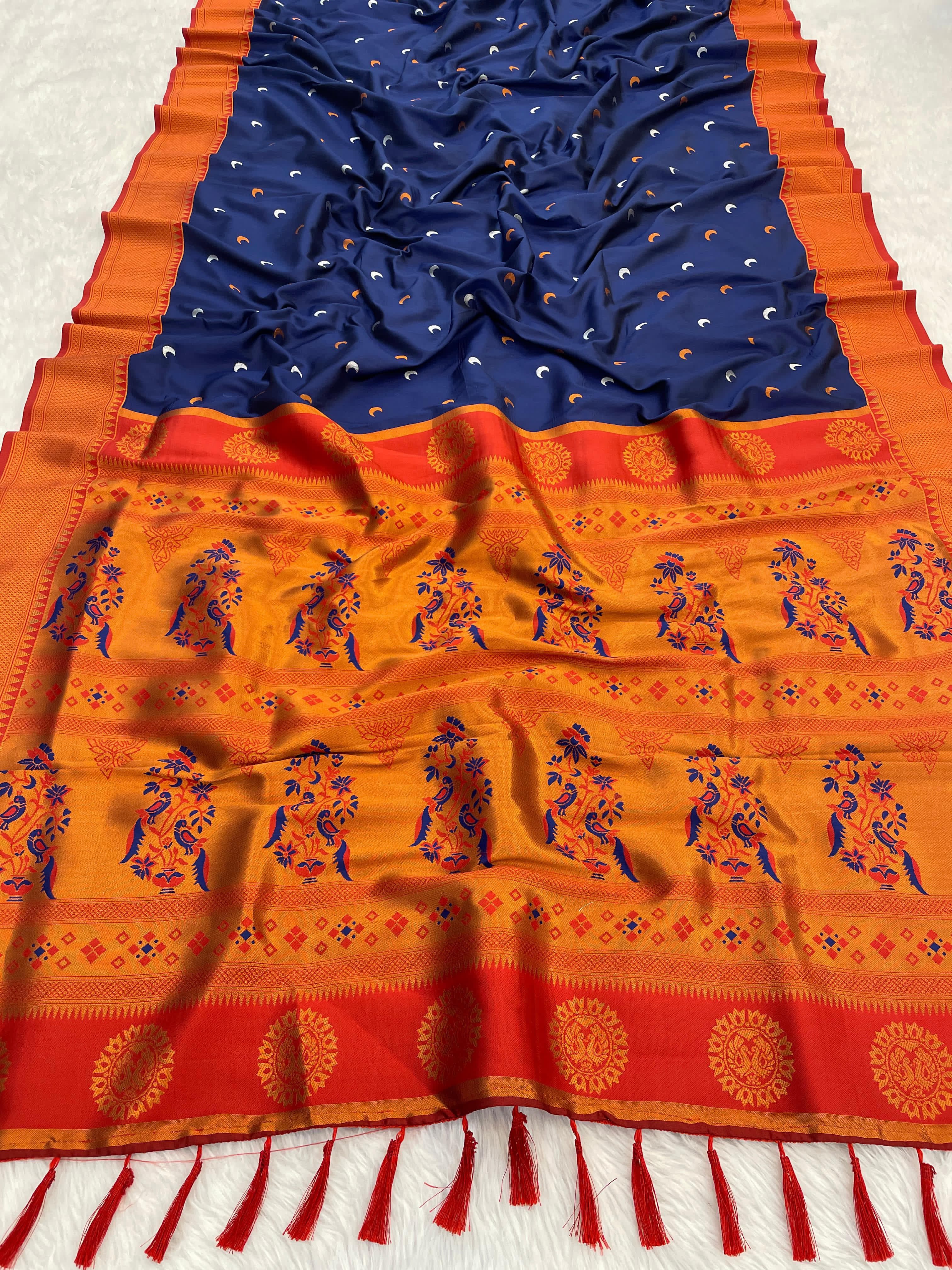 Soft Chandrakor Paithani Silk Saree