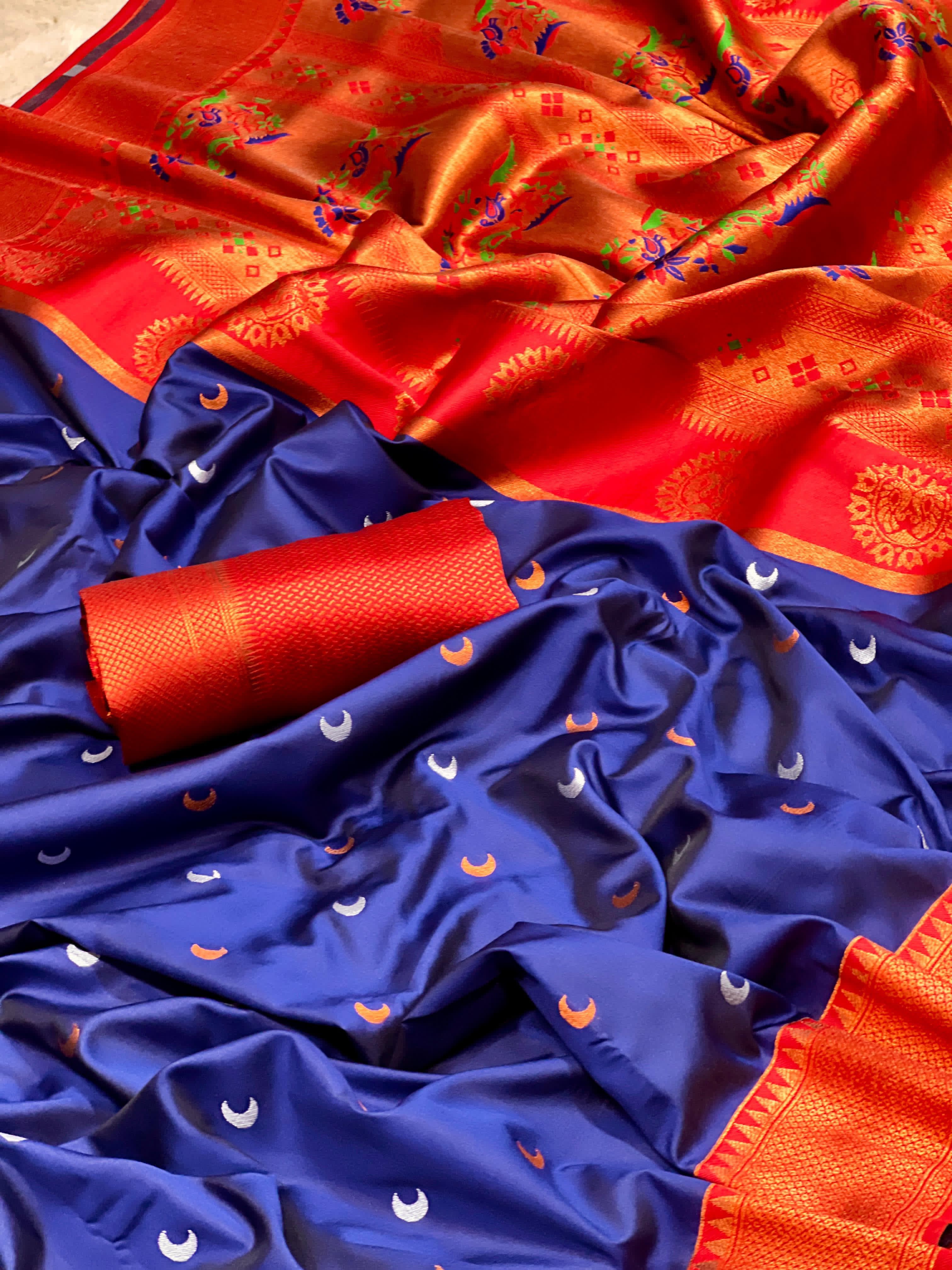 Soft Chandrakor Paithani Silk Saree