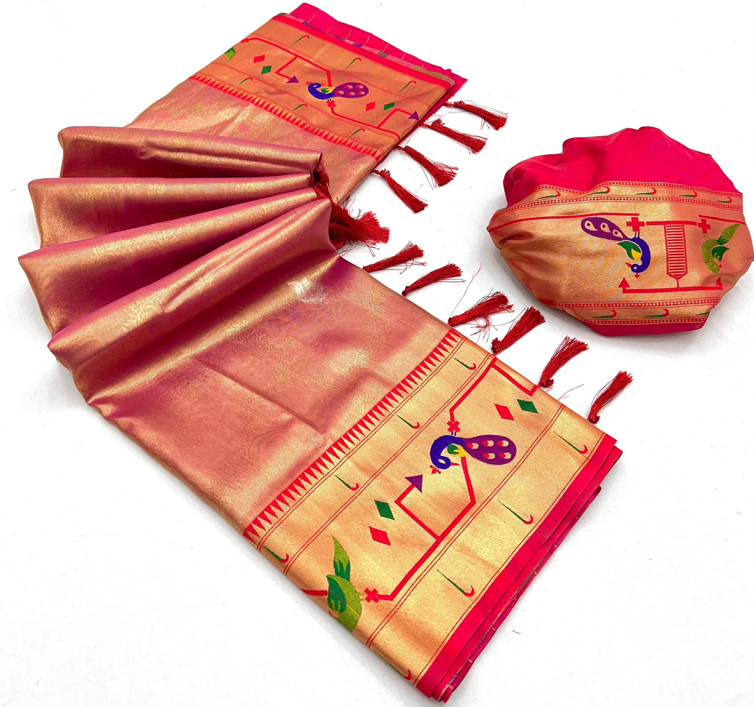 Soft Banarsi Tissue Maharani Paithani