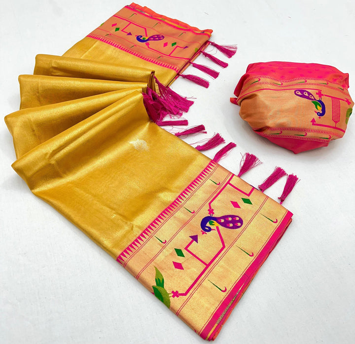Soft Banarsi Tissue Maharani Paithani