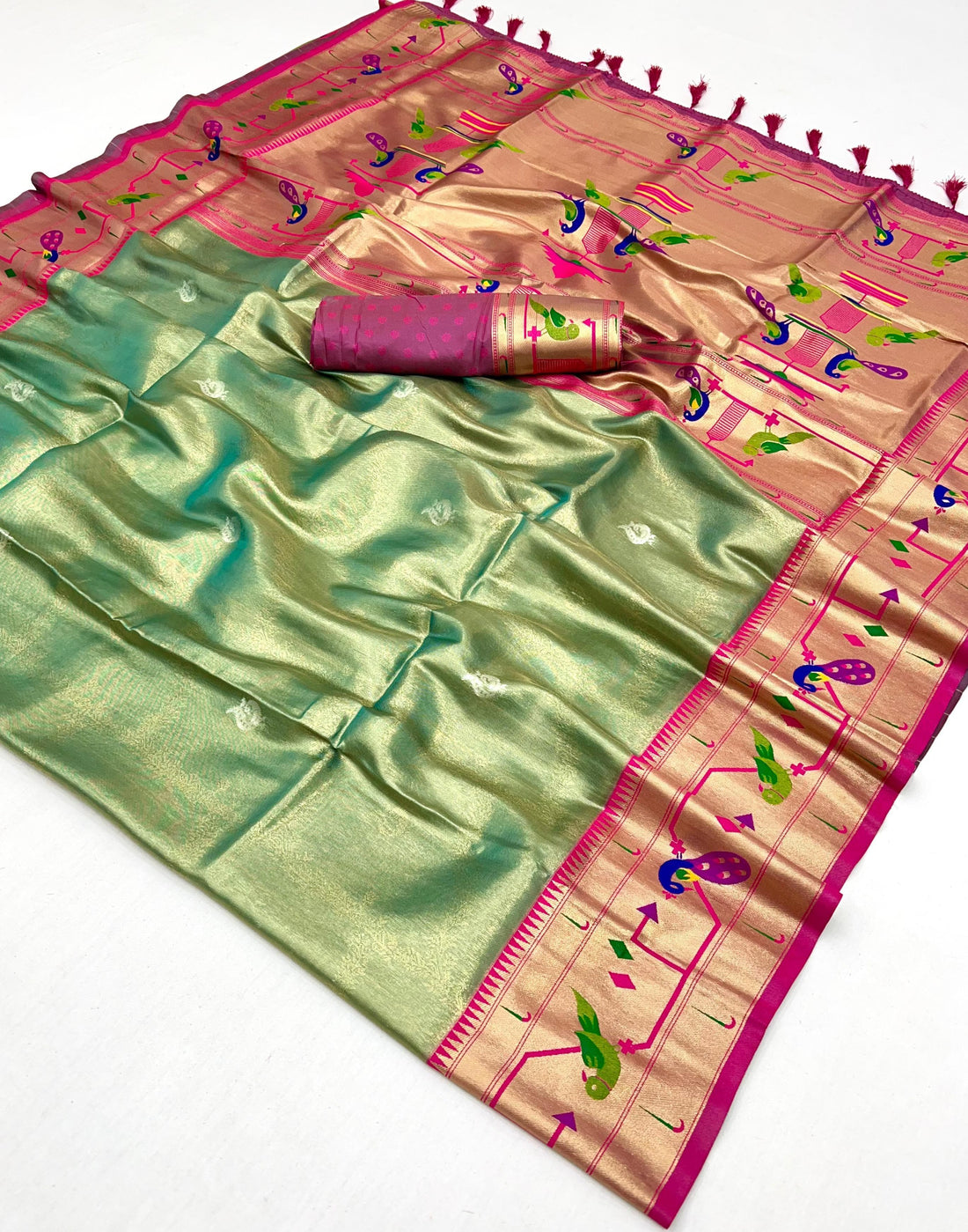 Soft Banarsi Tissue Maharani Paithani