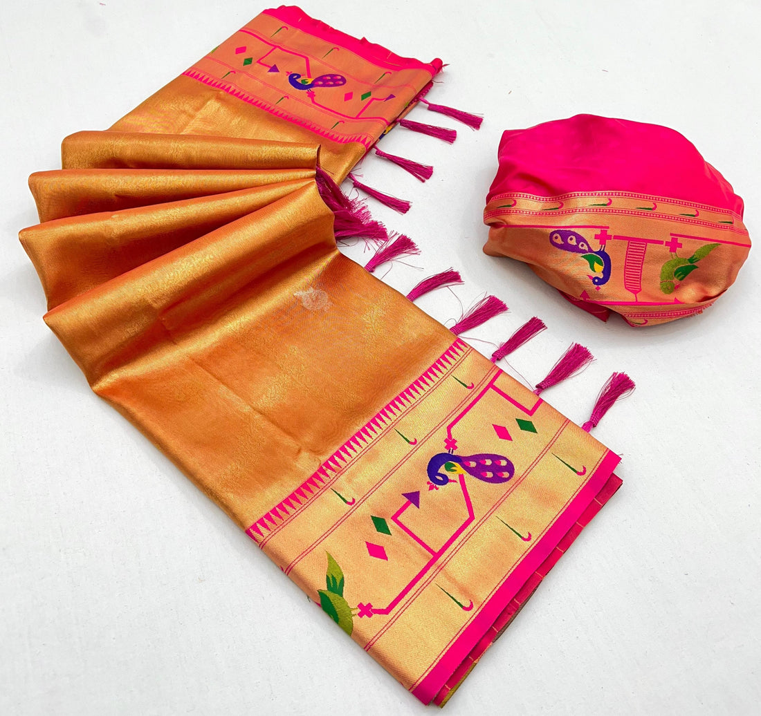 Soft Banarsi Tissue Maharani Paithani