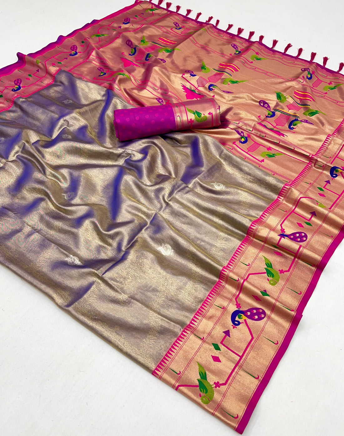 Soft Banarsi Tissue Maharani Paithani