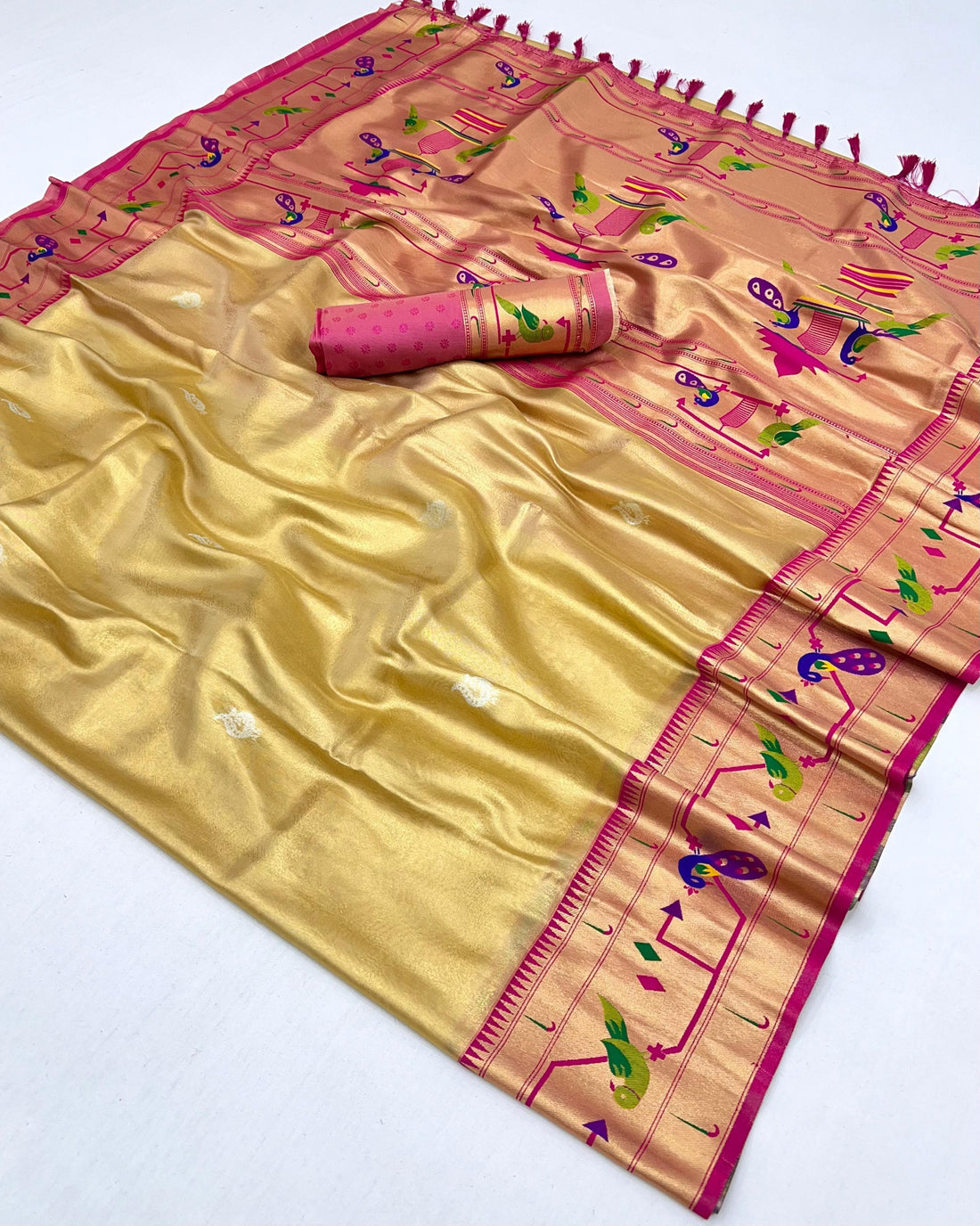 Soft Banarsi Tissue Maharani Paithani