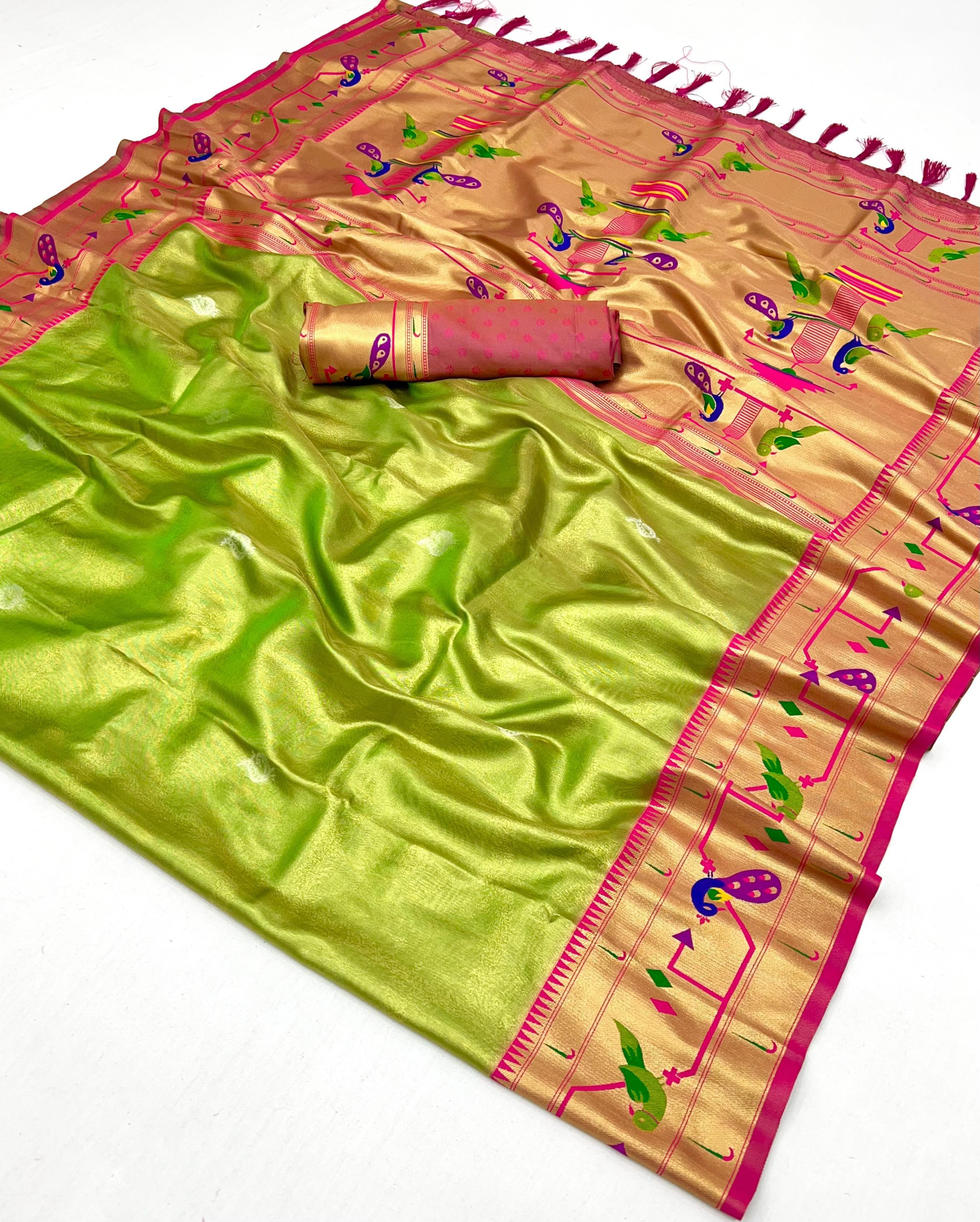 Soft Banarsi Tissue Maharani Paithani