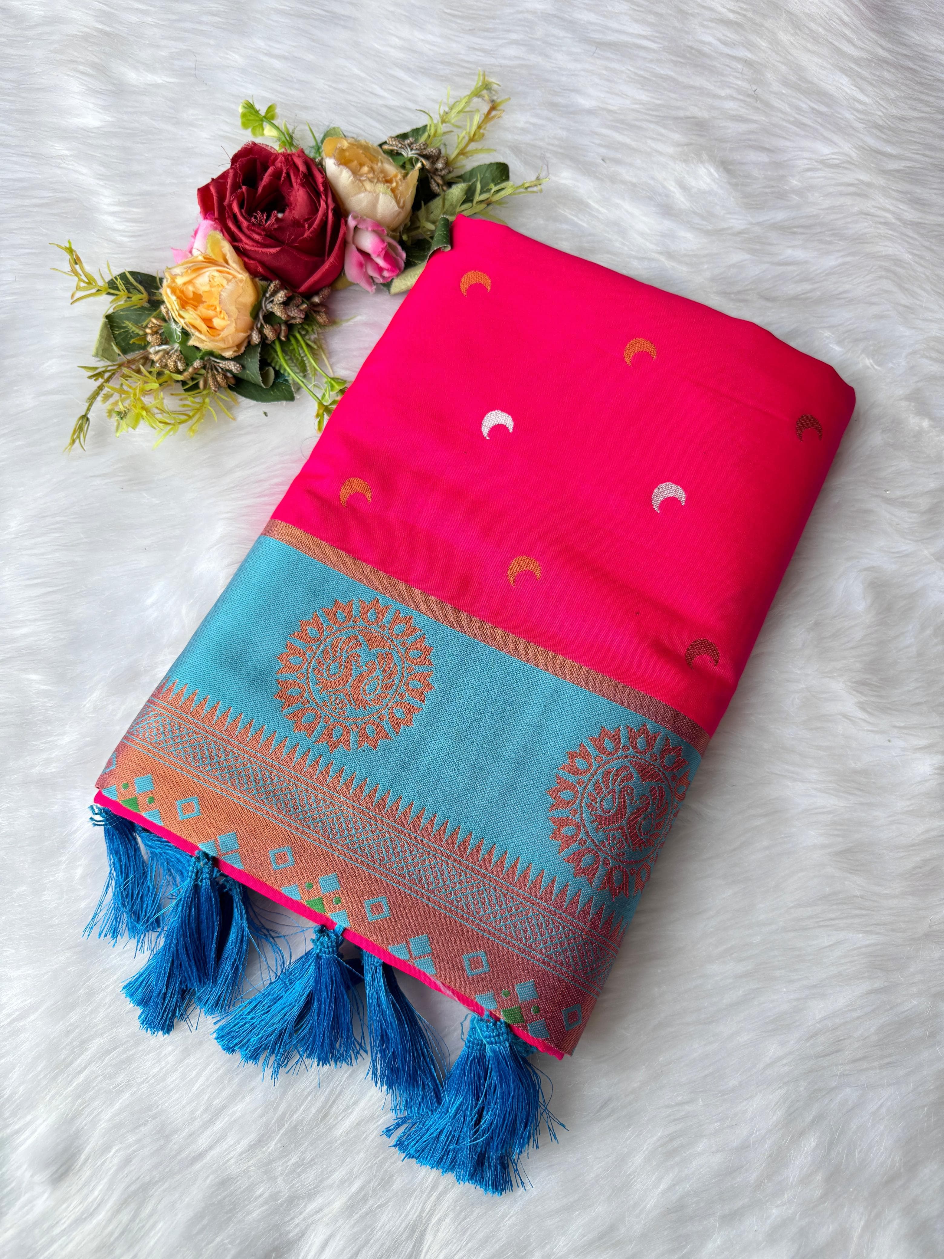 Soft Chandrakor Paithani Silk Saree