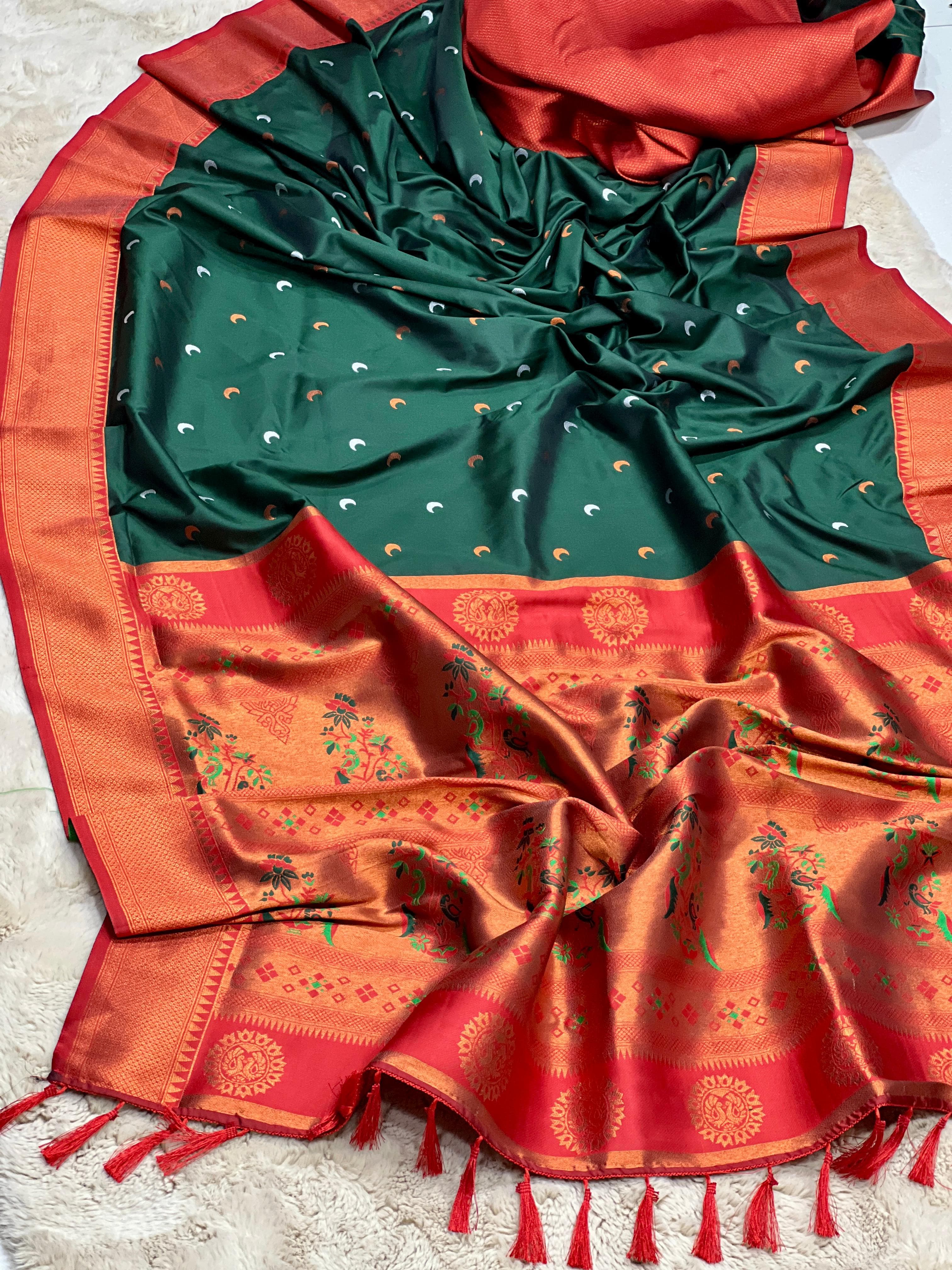 Soft Chandrakor Paithani Silk Saree